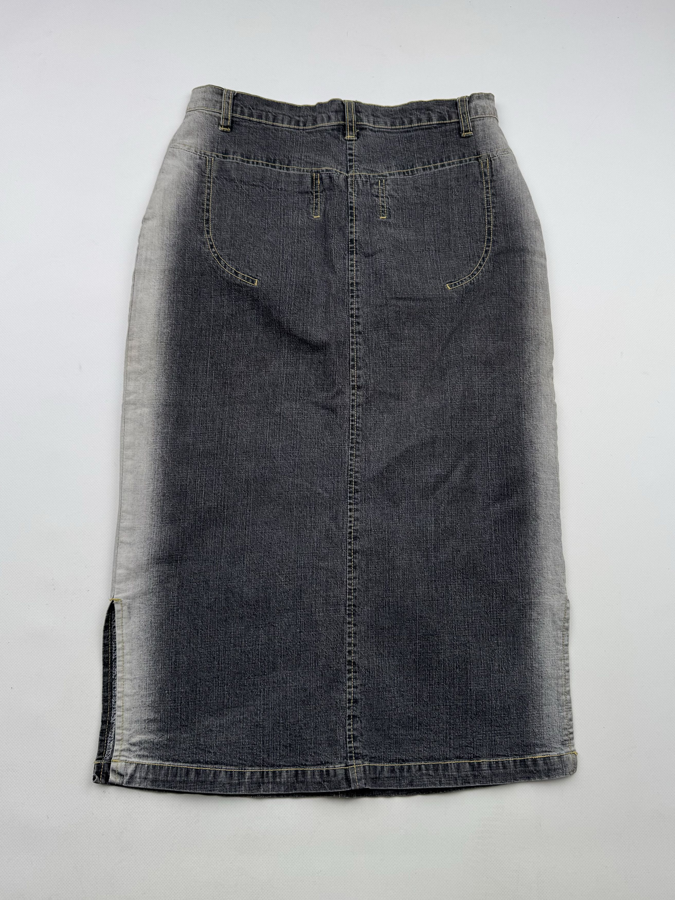 Vintage 90's Pencil Skirt With Faded Edges B96(V308)E2 Size 27" / US 4 / IT 40 - 5 Thumbnail