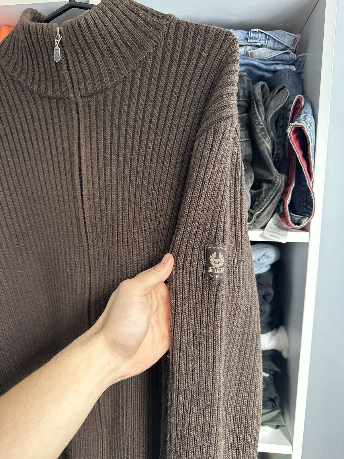 Belstaff 🔥VINTAGE BELSTAFF KNITTED ZIP SWEATER 85 ANNIVERSARY🔥 Size US XL / EU 56 / 4 - 3 Thumbnail