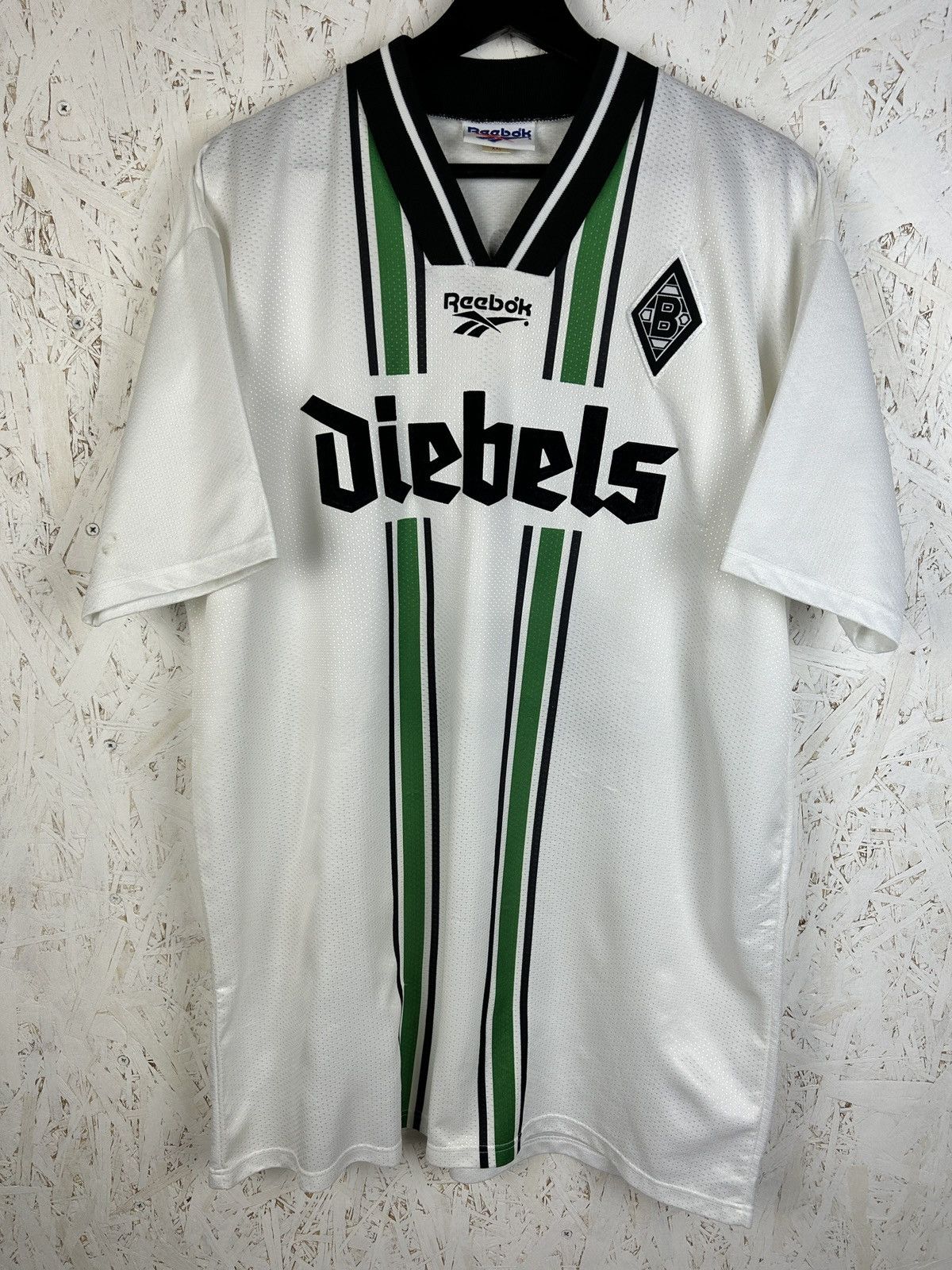 90s Reebok Borussia #21 Fournier 96/97 Home Kit Jersey XXL