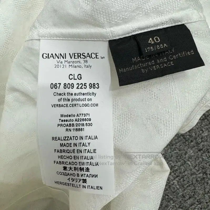 Other Versace White Cotton Long Sleeve Shirt . Size US L / EU 52-54 / 3 - 4 Thumbnail