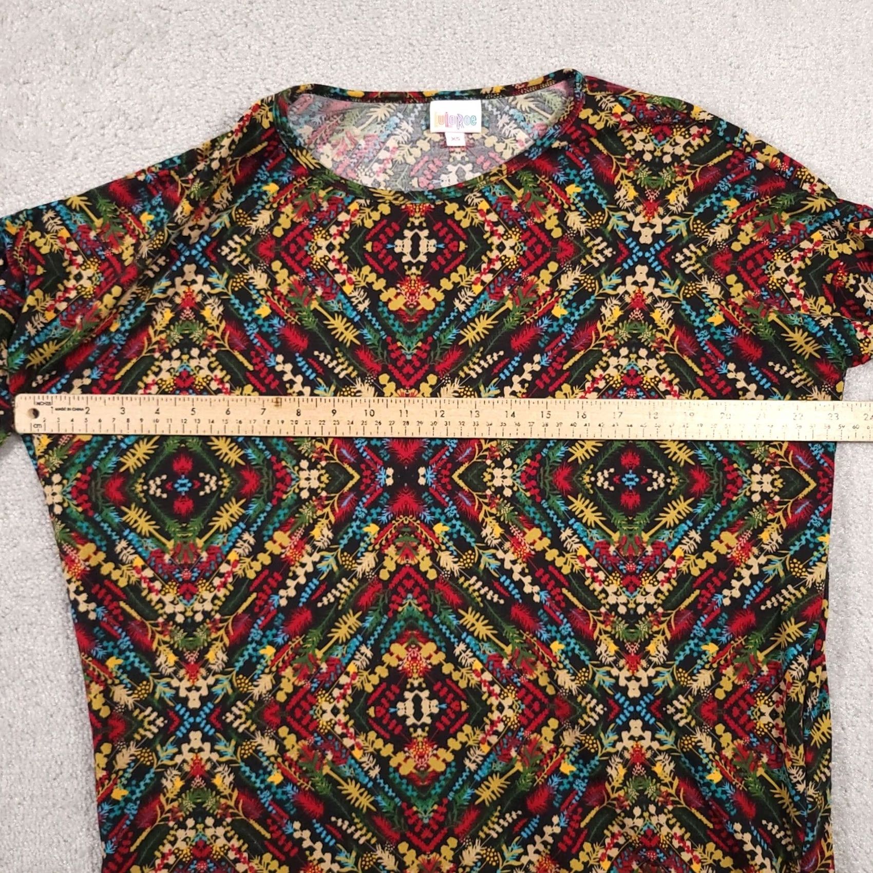 Vintage Lularoe Irma Tunic Shirt Women's XS Floral Boho Short Sleeve High Low USA T-Shirt Size XS / US 0-2 / IT 36-38 - 5 Thumbnail