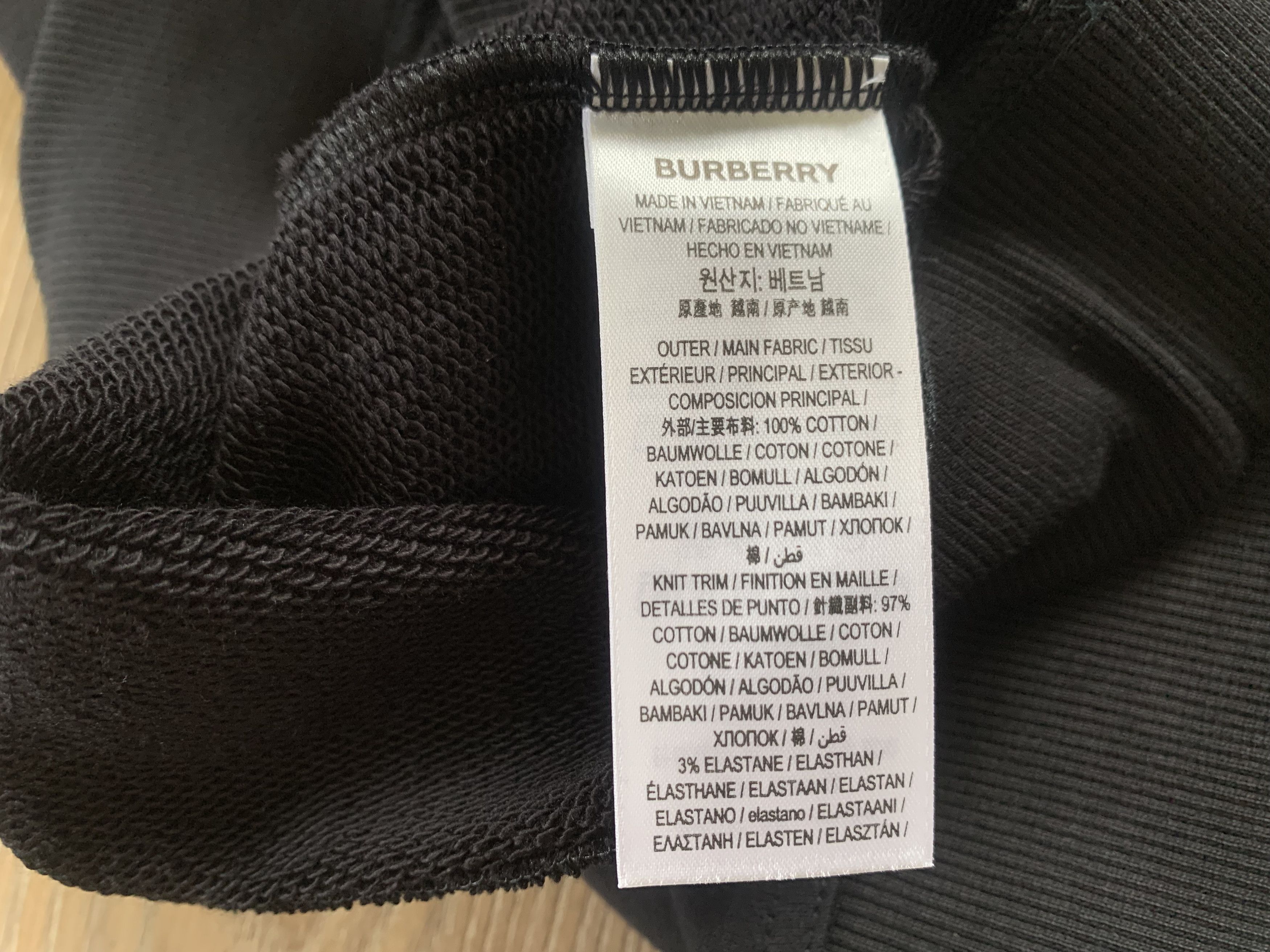 Burberry Burberry Cotton Black Crew Neck Sweatshirt Size US M / EU 48-50 / 2 - 11 Thumbnail