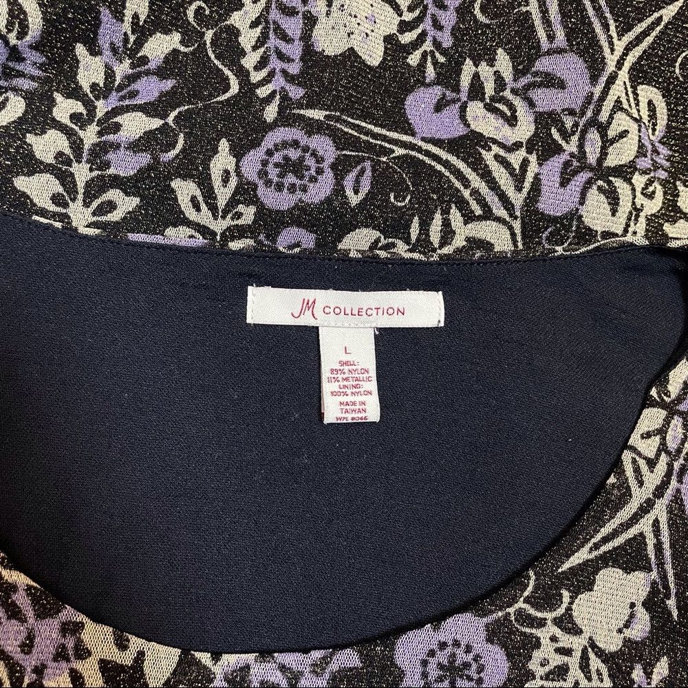 JM Collection JM Collection Floral Sparkle top Size L Size L / US 10 / IT 46 - 7 Thumbnail