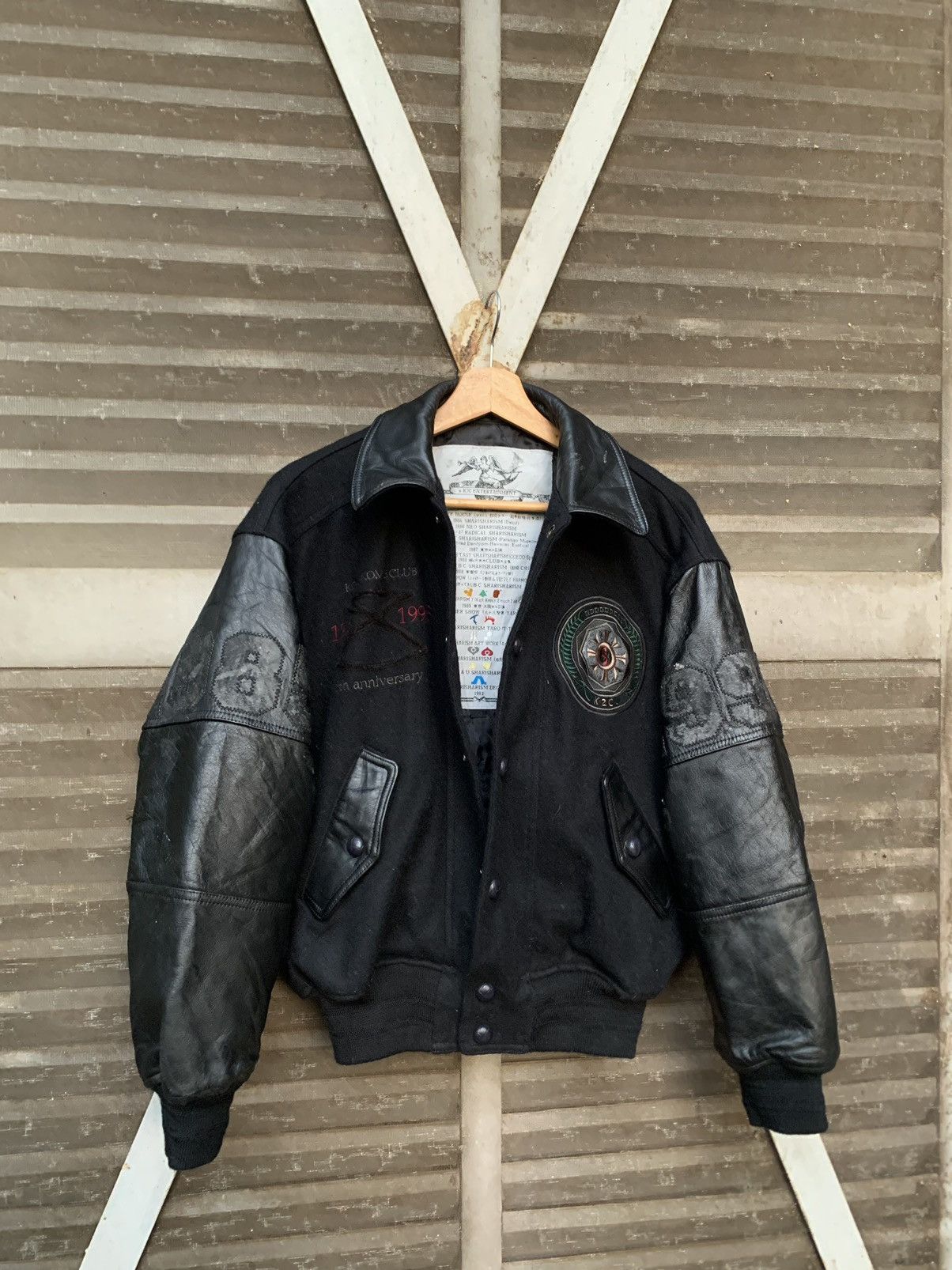 Vintage 👹Vintage Kome Kome Club All Black Varsity Jacket Size US S / EU 44-46 / 1 - 4 Thumbnail