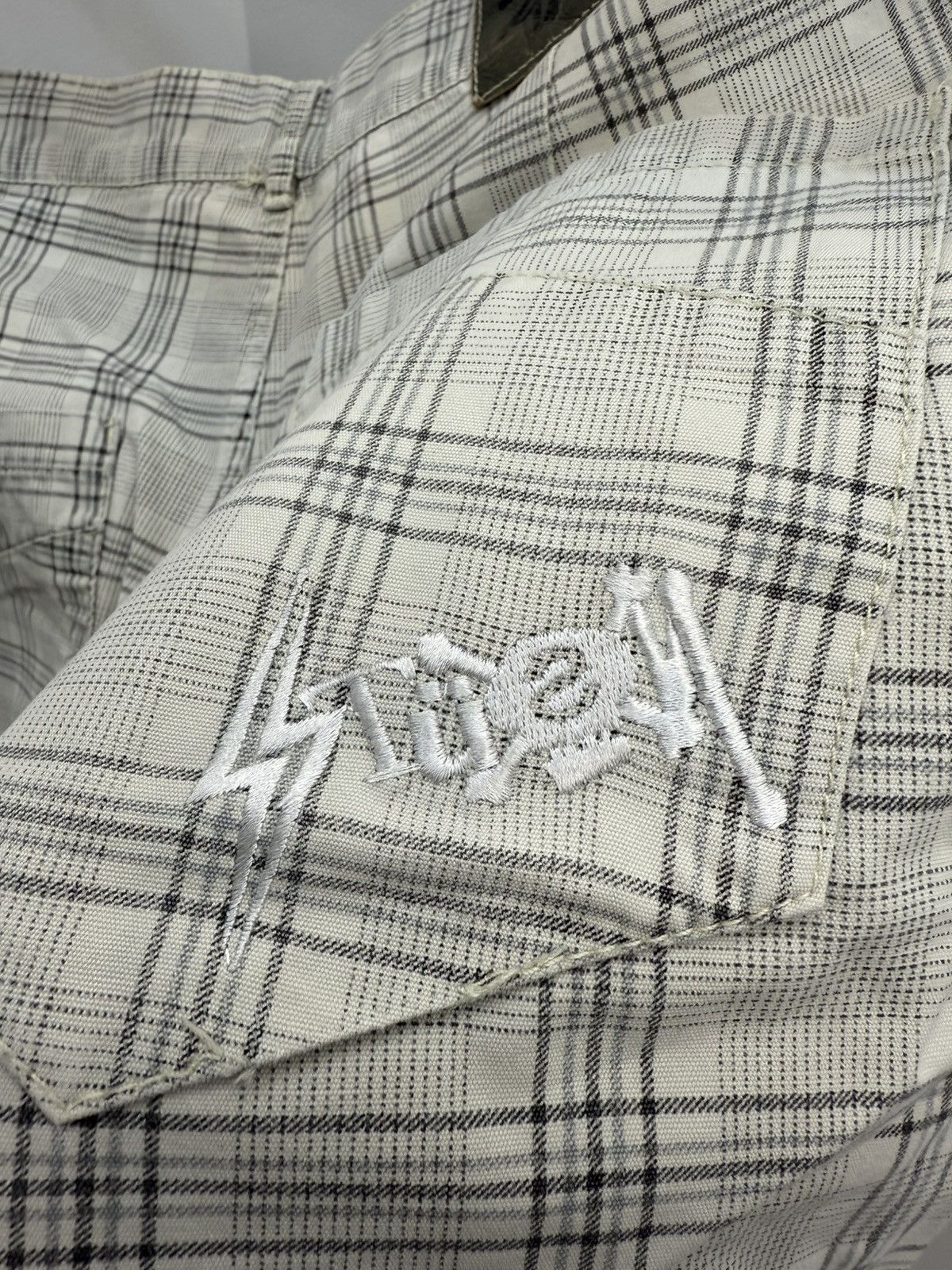 Stussy Vintage Stussy Logo Embroidered Check Shorts Size US 32 / EU 48 - 3 Thumbnail