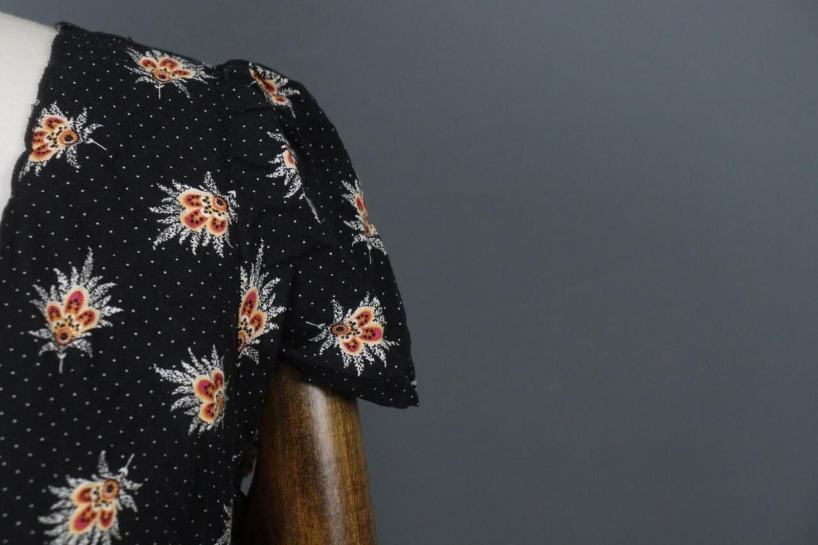 Polo Ralph Lauren Ralph Lauren Black Floral 100%Viscose Sheath Dress Size M Size M / US 6-8 / IT 42-44 - 5 Thumbnail