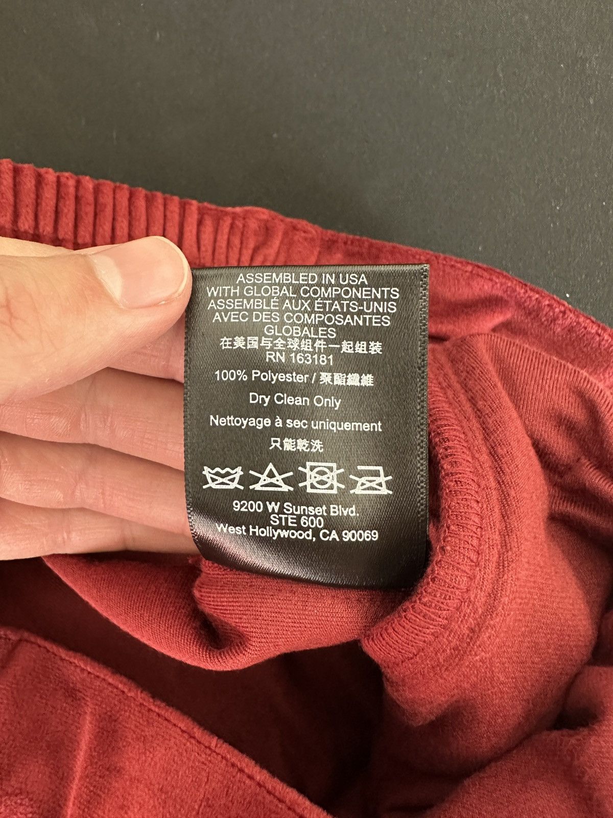 Rhude Velour Track Pants Red Size US 28 / EU 44 - 8 Thumbnail