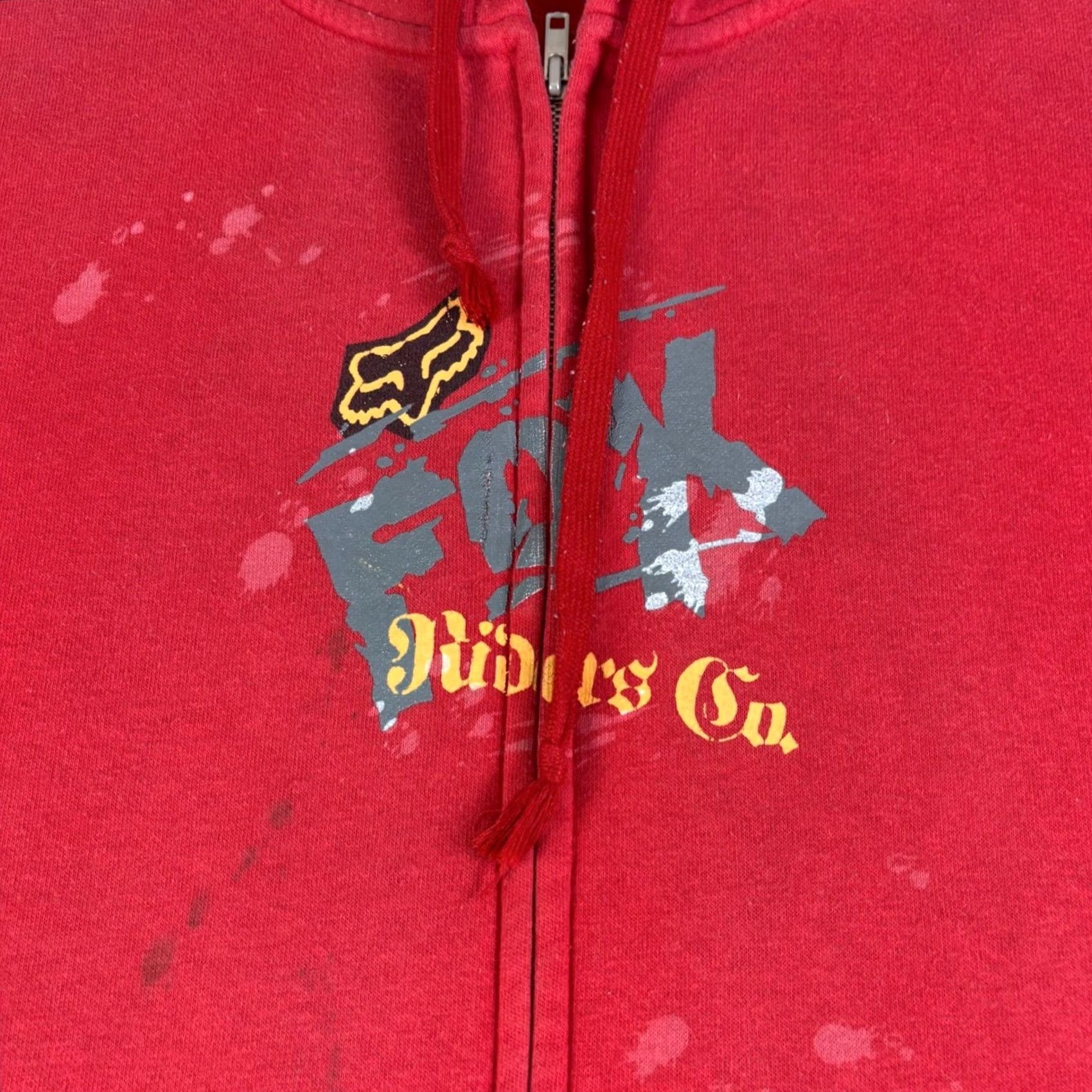 Fox Racing Fox Racing Riders Co Zip Up Hoodie Mens XL Red Motocross Graphic Sweatshirt Size US XL / EU 56 / 4 - 7 Thumbnail
