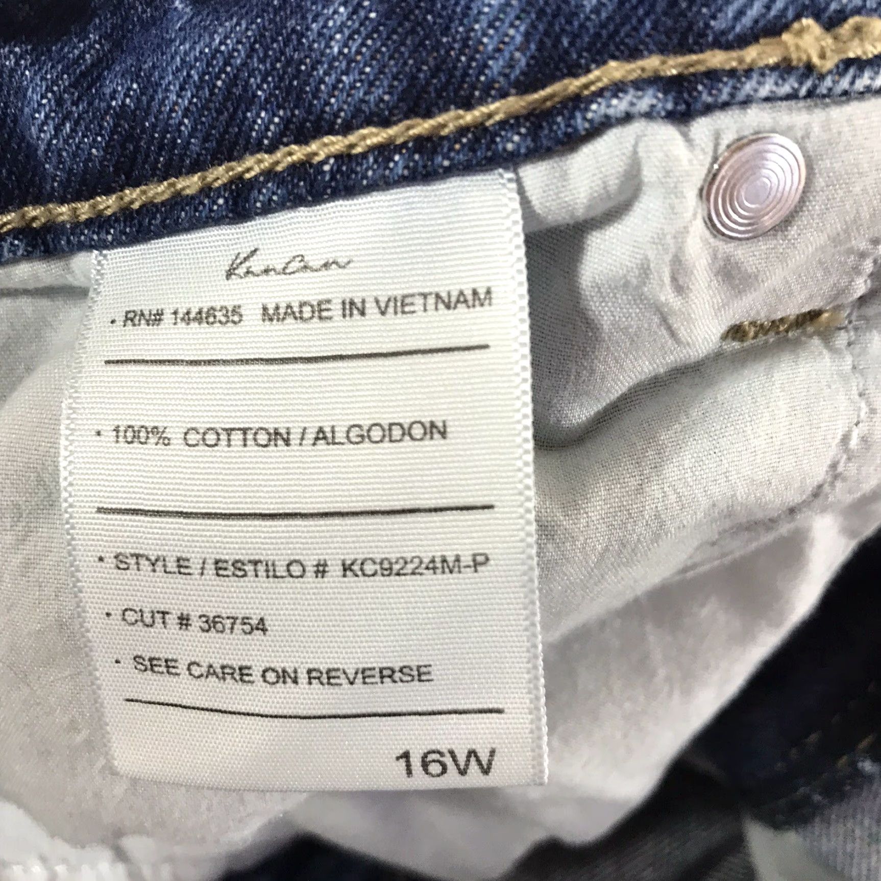 Vintage KAN CAN Distressed Crop Jeans Ankle Women Plus Size 16W Blue Denim Size 38" / US 16 / IT 52 - 5 Thumbnail