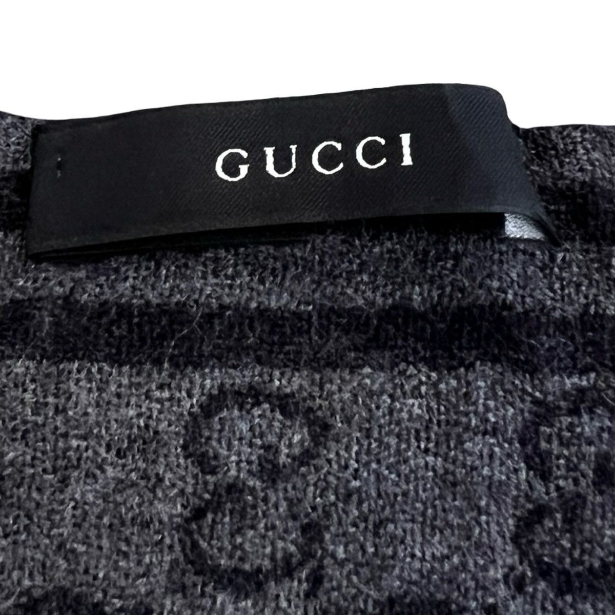 Gucci GUCCI GG Monogram Bicolor Wool Scarf Size ONE SIZE - 4 Thumbnail