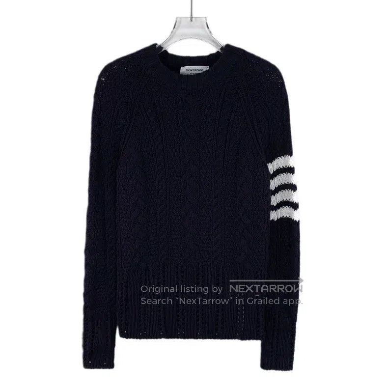 Thom Browne Thom Browne Navy blue knitted sweater Size US XXS / EU 40 - 1 Thumbnail