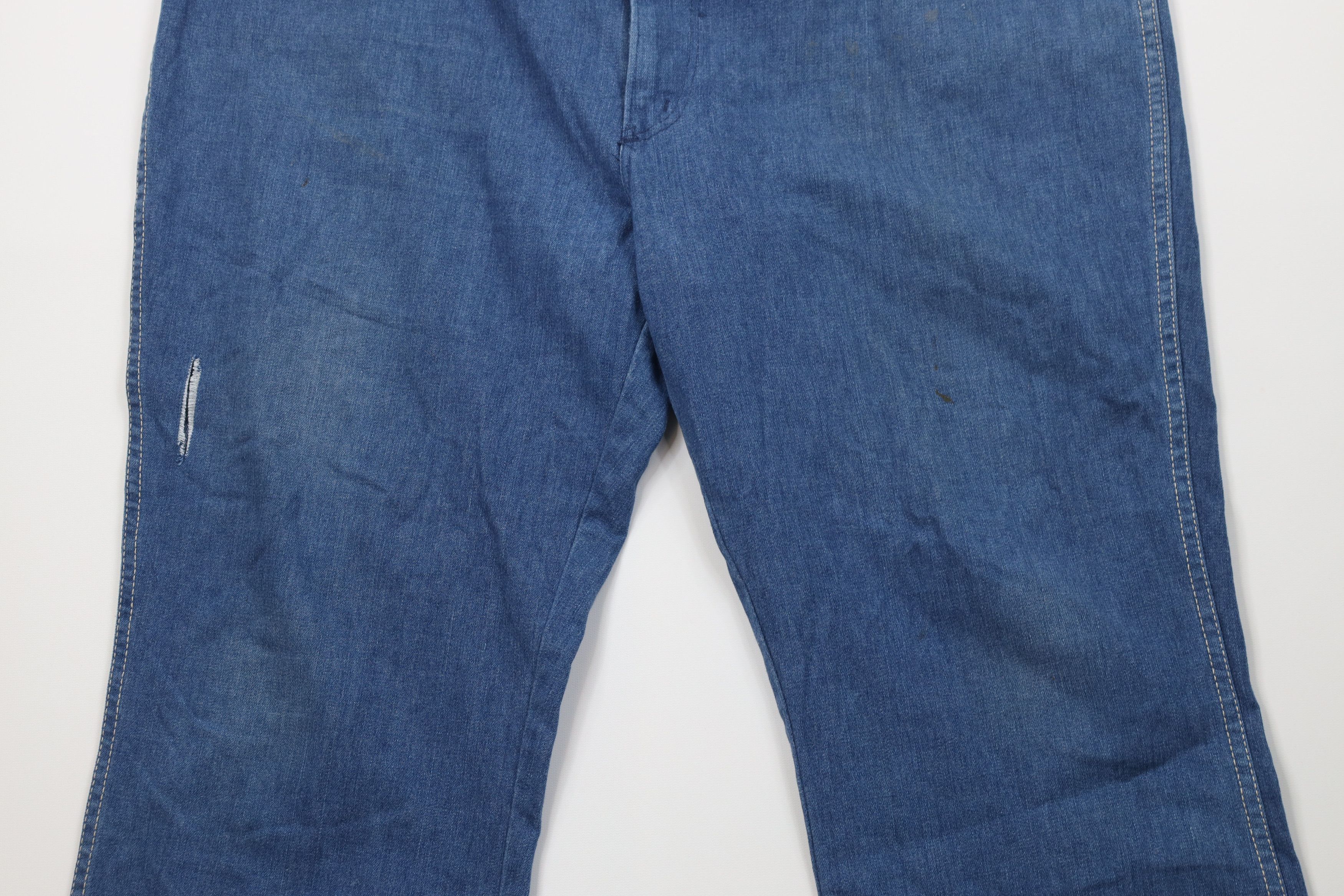 Wrangler Vintage 70s Wrangler Wide Leg Bell Bottoms Jeans Blue USA Size US 42 / EU 58 - 3 Thumbnail