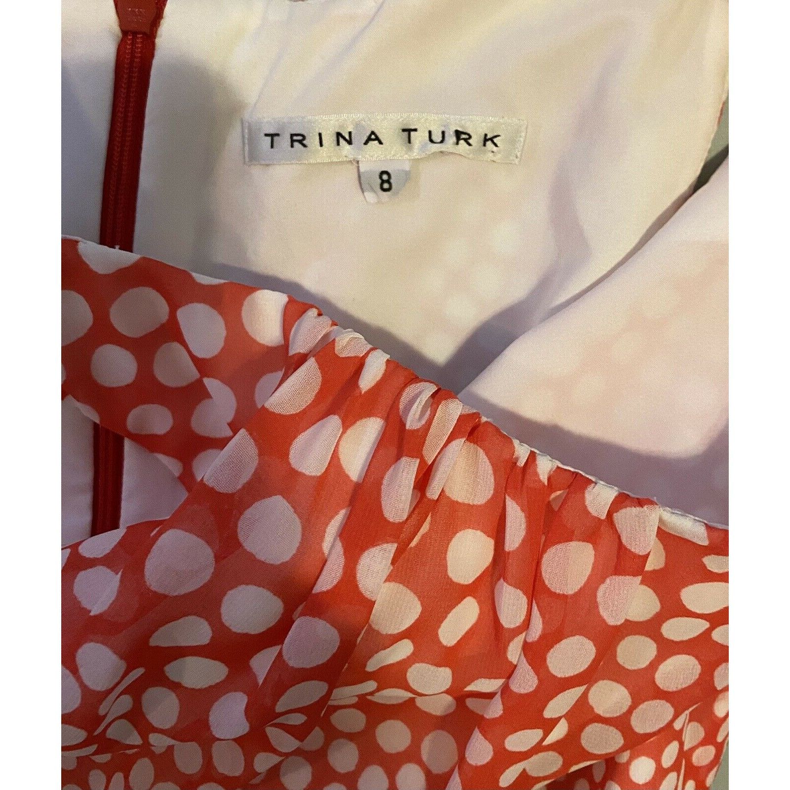 Anthropologie $348 Anthropologie Trina Turk 8 Millicent Dress Red/Orange P Size M / US 6-8 / IT 42-44 - 4 Thumbnail