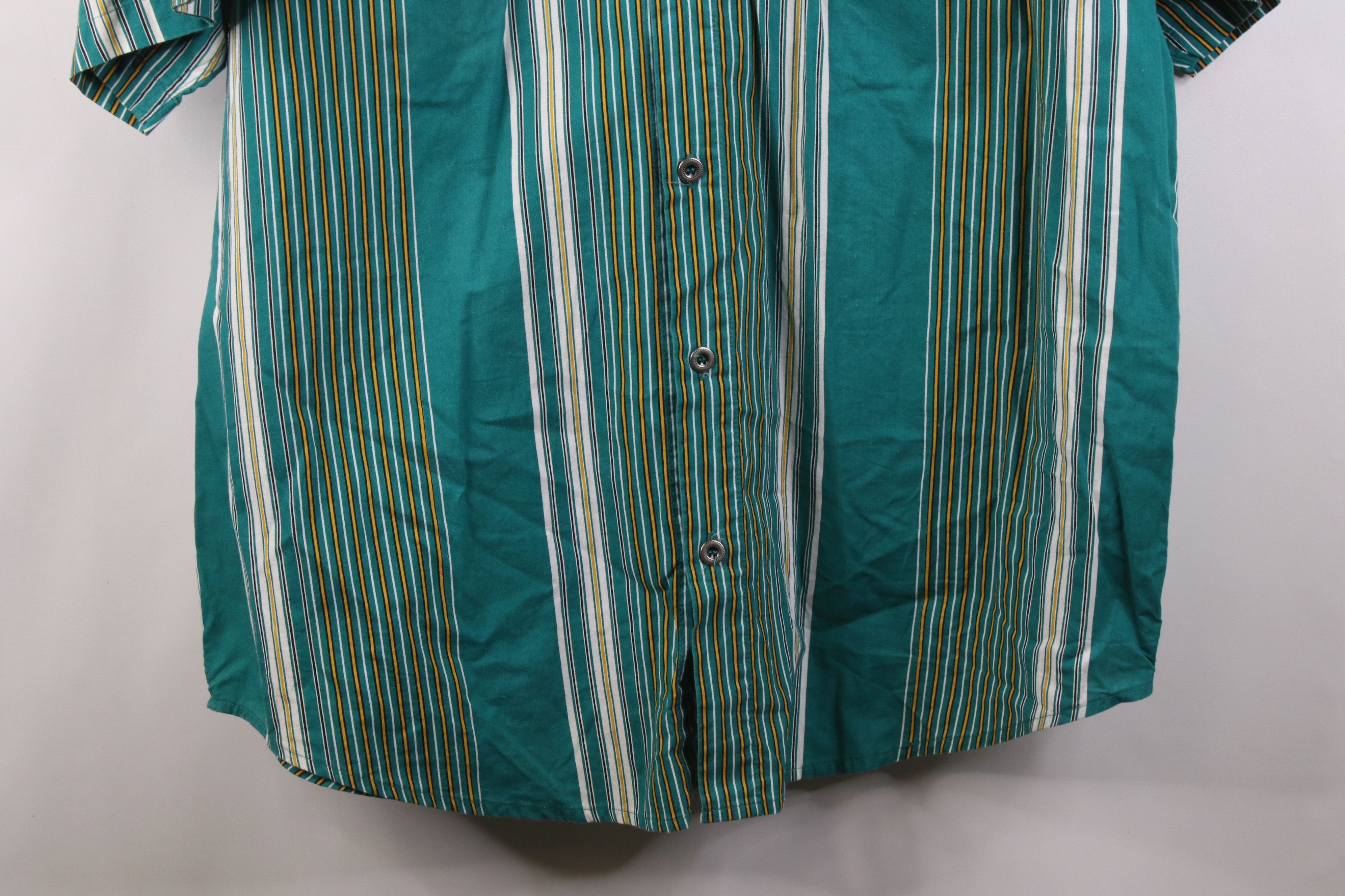 Vintage Vintage 90s Streetwear Striped Short Sleeve Button Shirt Size US XXL / EU 58 / 5 - 3 Thumbnail