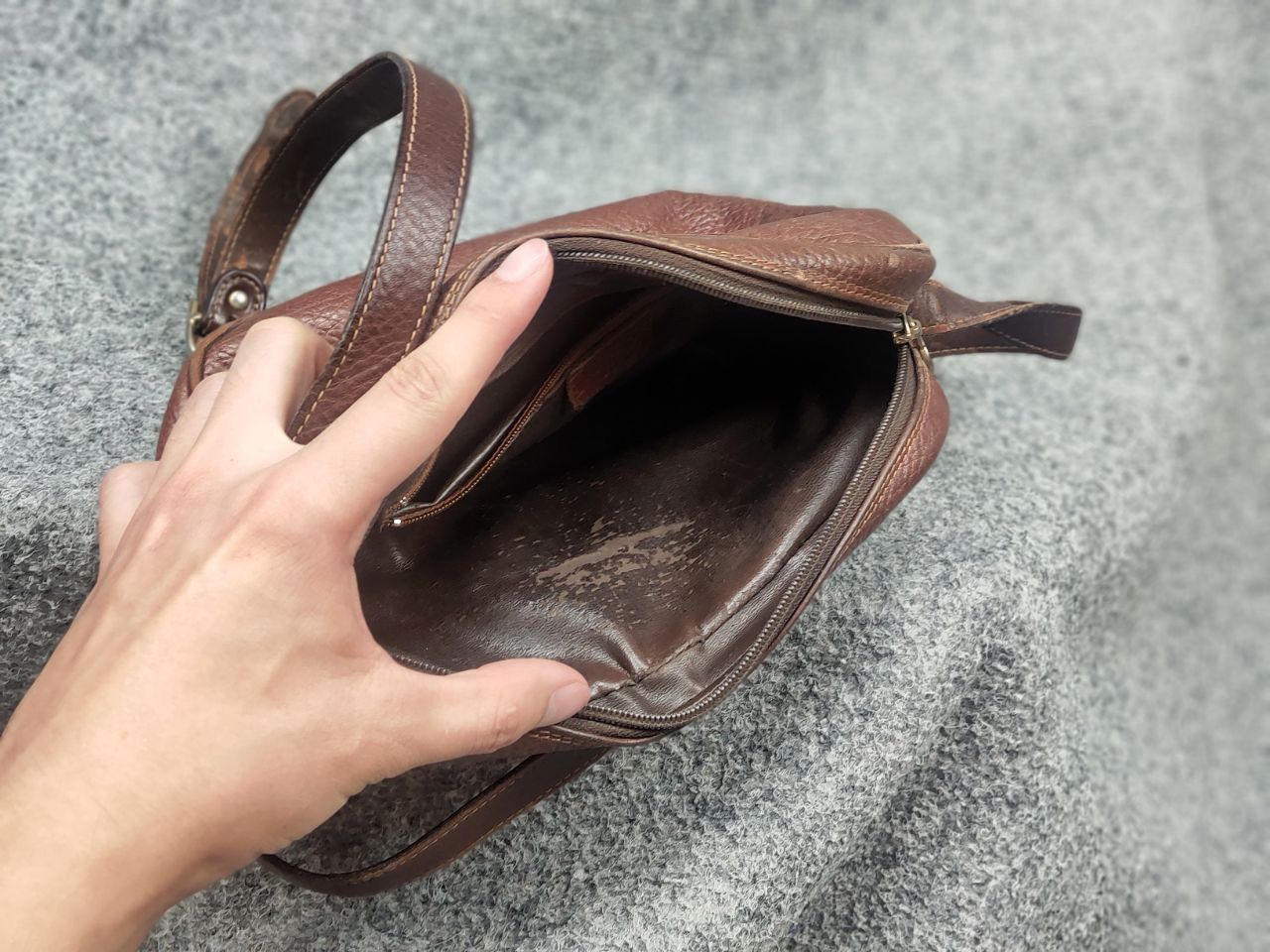 Burberry Vintage 90's Burberry brown leather messenger shoulder bag Size ONE SIZE - 20 Thumbnail