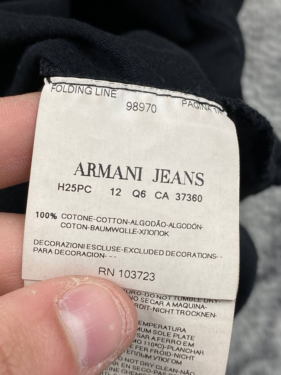 Armani Armani Jeans T Shirt Big Logo AJ Men Size M Black Size US M / EU 48-50 / 2 - 9 Thumbnail