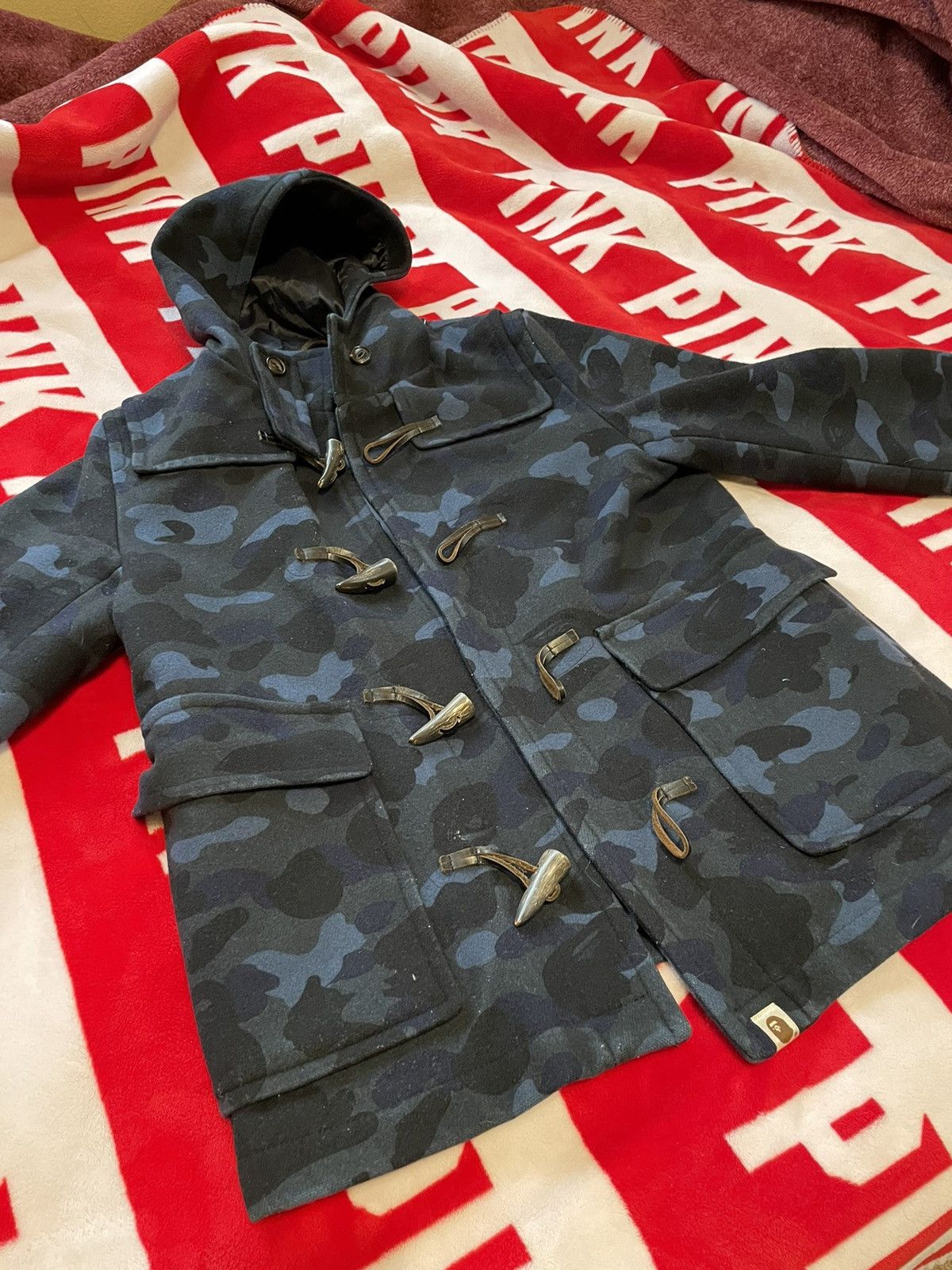 Bape A Bathing Ape Bape Gorilla Wool Navy Camo Coat Size US M / EU 48-50 / 2 - 2 Thumbnail