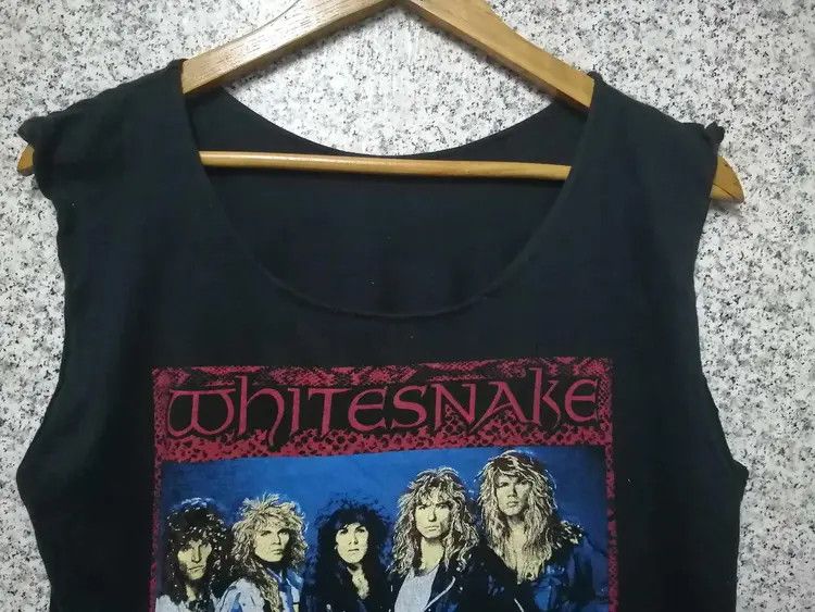 Band Tees Thrashed Sun Faded whitesnake vintage Distressed Grunge Band Size US M / EU 48-50 / 2 - 4 Thumbnail