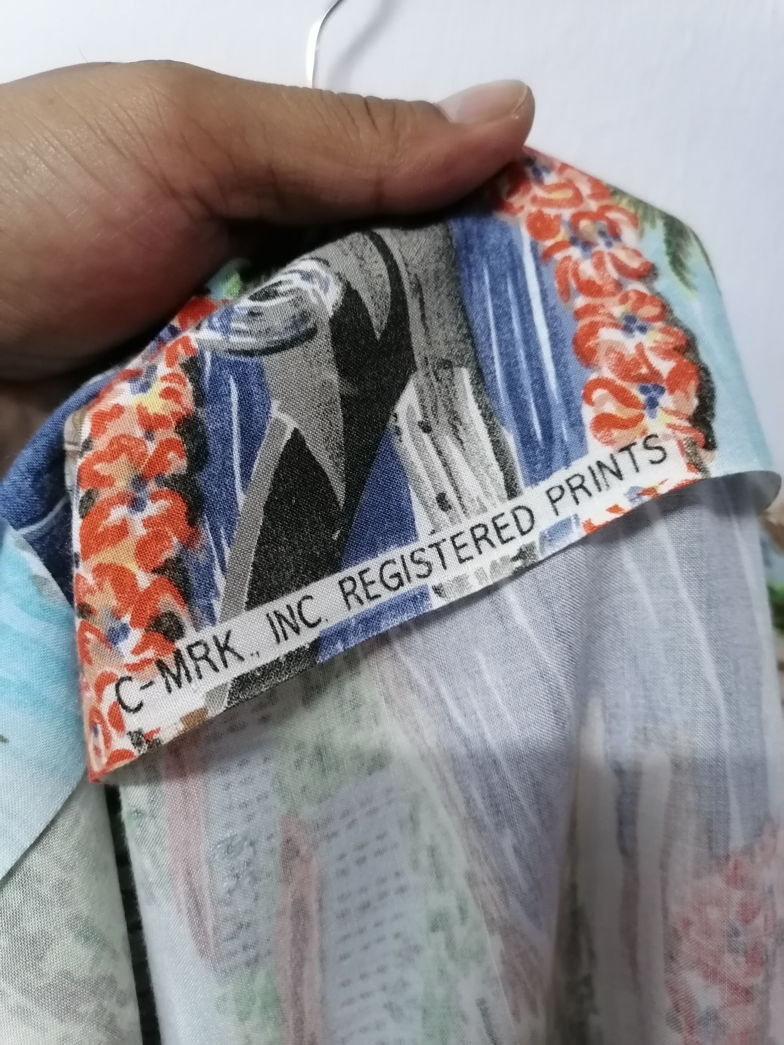 Ocean Current × Vintage Ocean Current C-MRK. INC Registered Prints Hawaiian Shirt Size US L / EU 52-54 / 3 - 9 Thumbnail