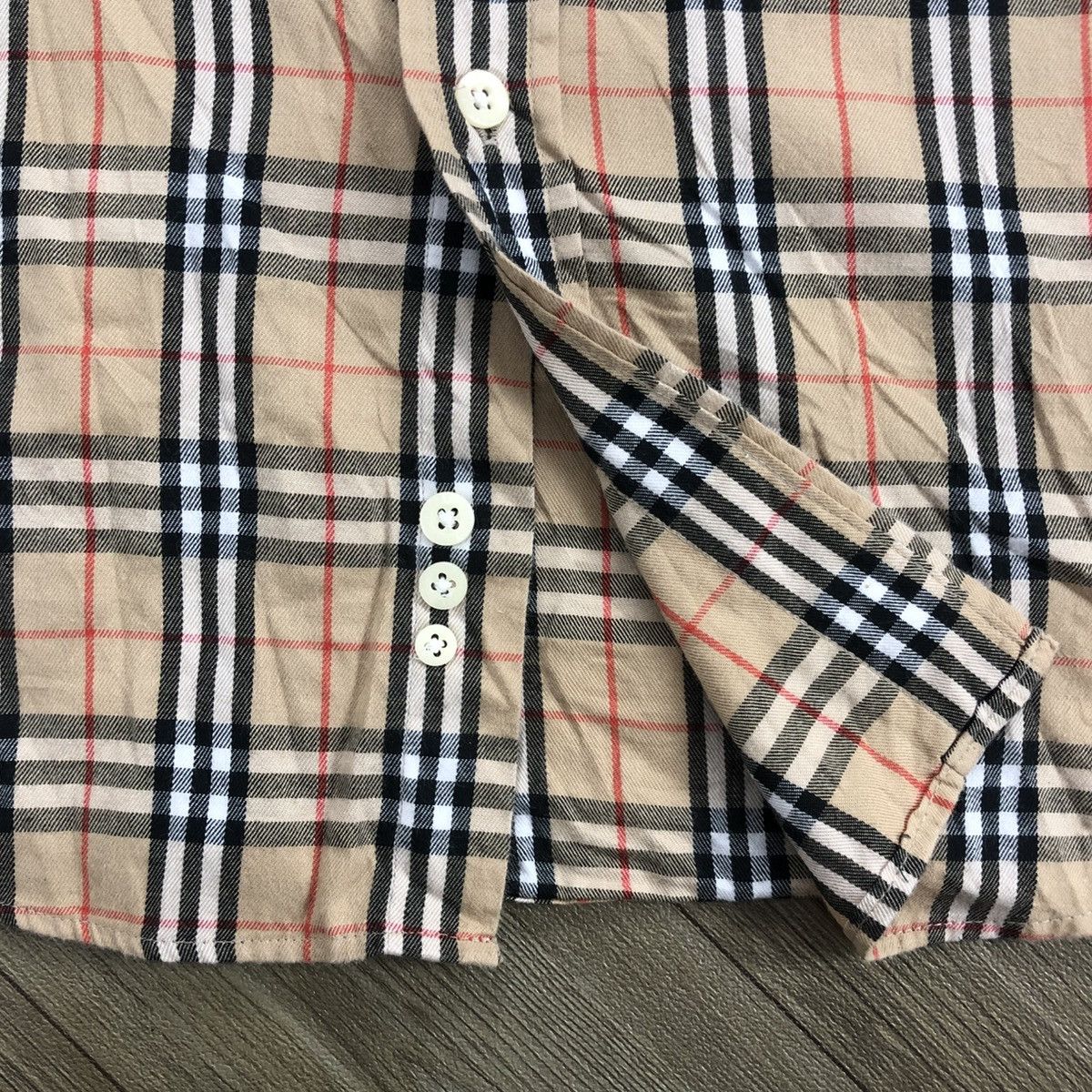 Burberry Vintage Burberrys Nova Check Plaid Iconic Long Shirt Size US XL / EU 56 / 4 - 7 Thumbnail