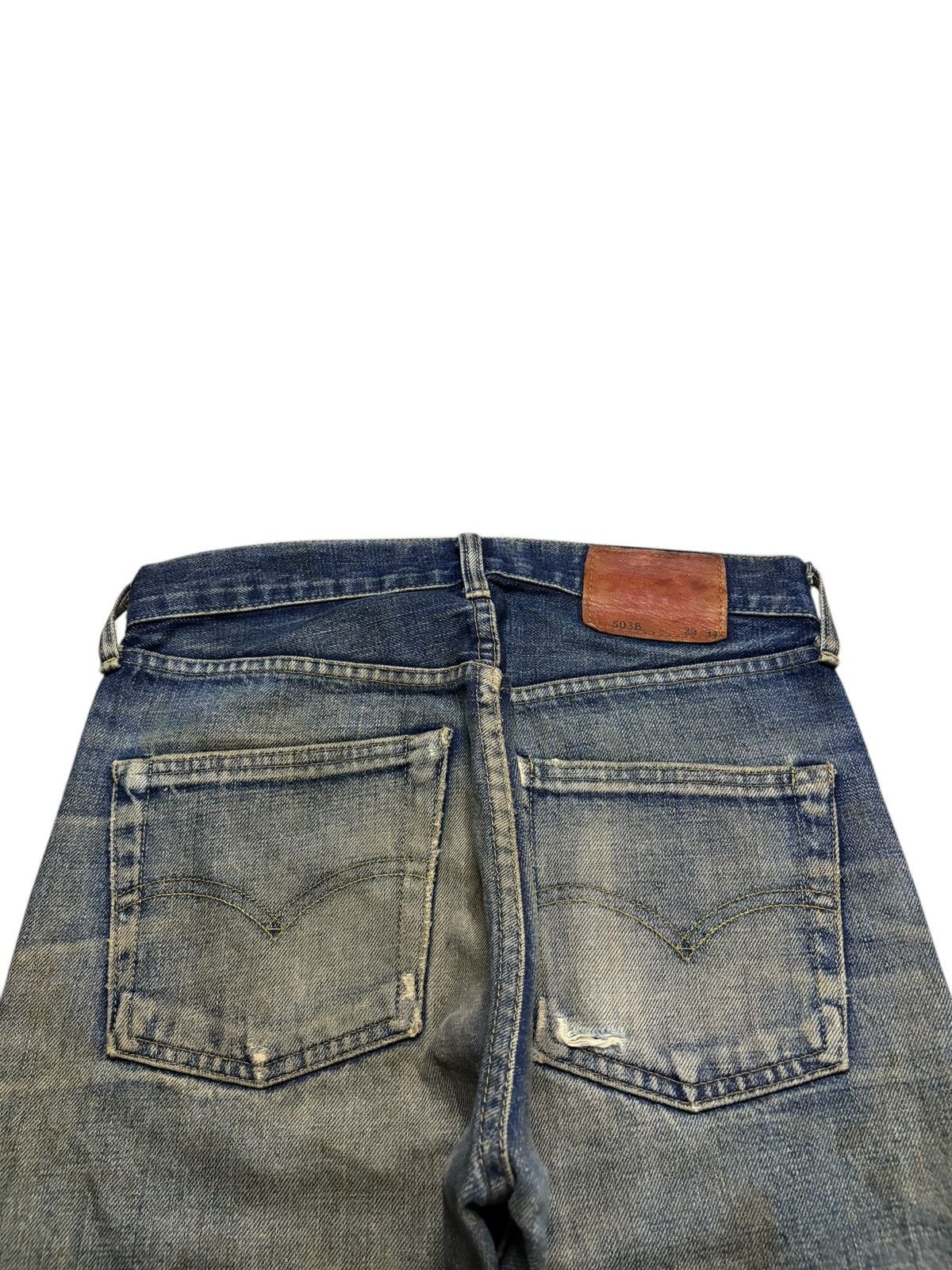 Levi's Vintage 80s Levis 503BXX Big E Selvedge Mud Wash Baggy Jeans Size US 29 - 9 Thumbnail