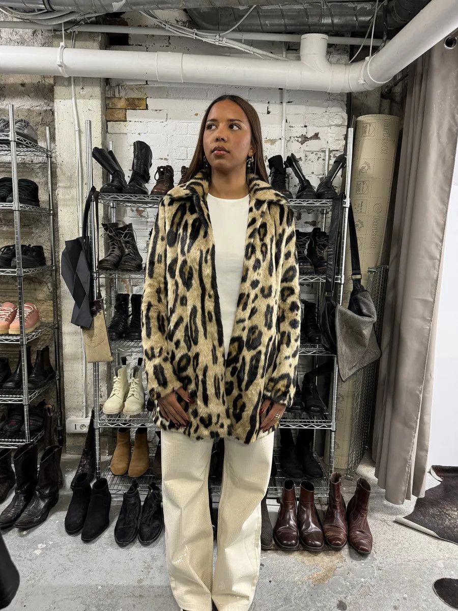 Armani 2000s Armani Fake Fur Leopard Long Jacket Size M / US 6-8 / IT 42-44 - 2 Thumbnail