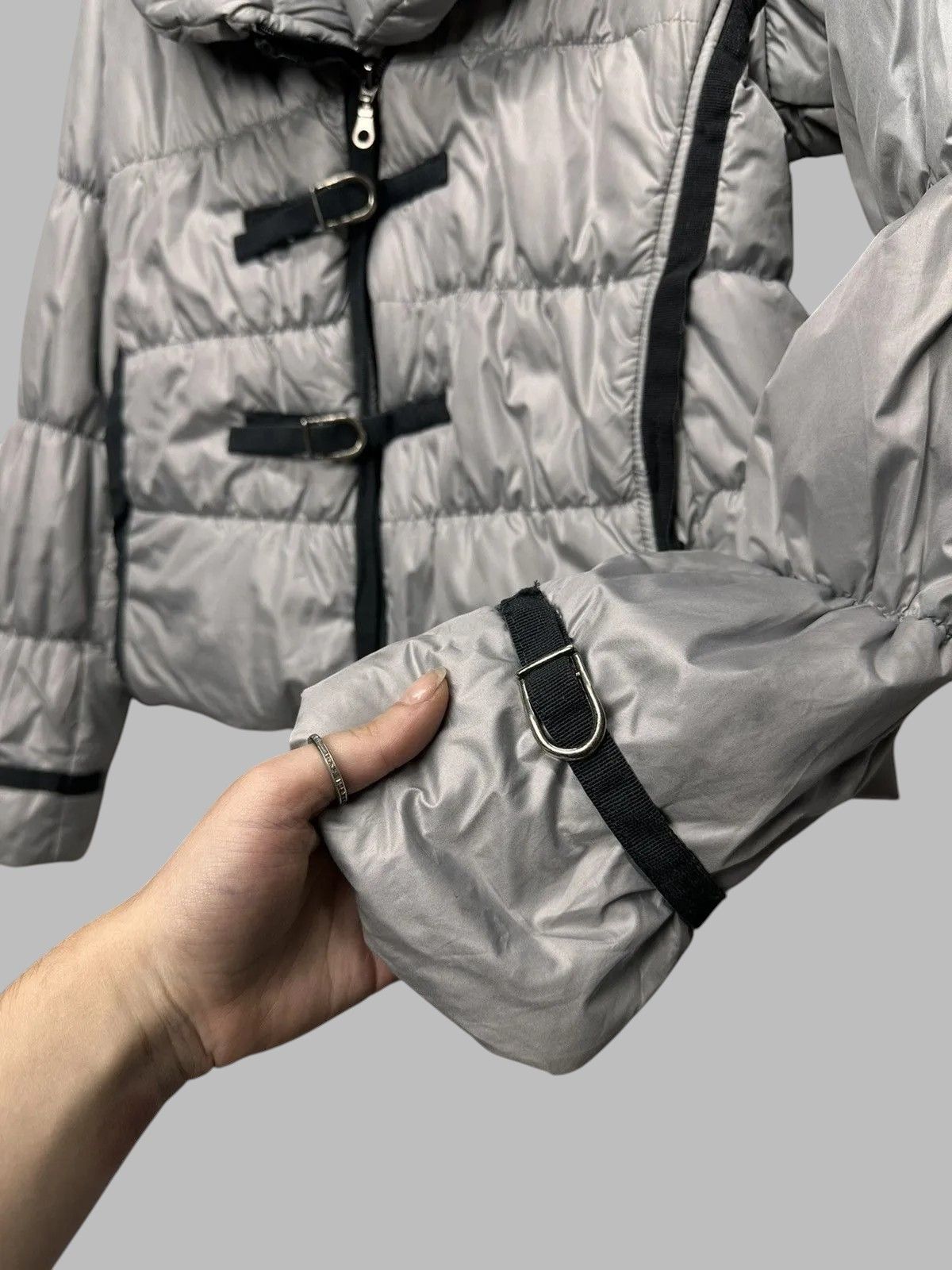 Hysteric Glamour Vintage Jacket Silver LGB Army Fur Hood Utility Y2K Size S / US 4 / IT 40 - 4 Thumbnail