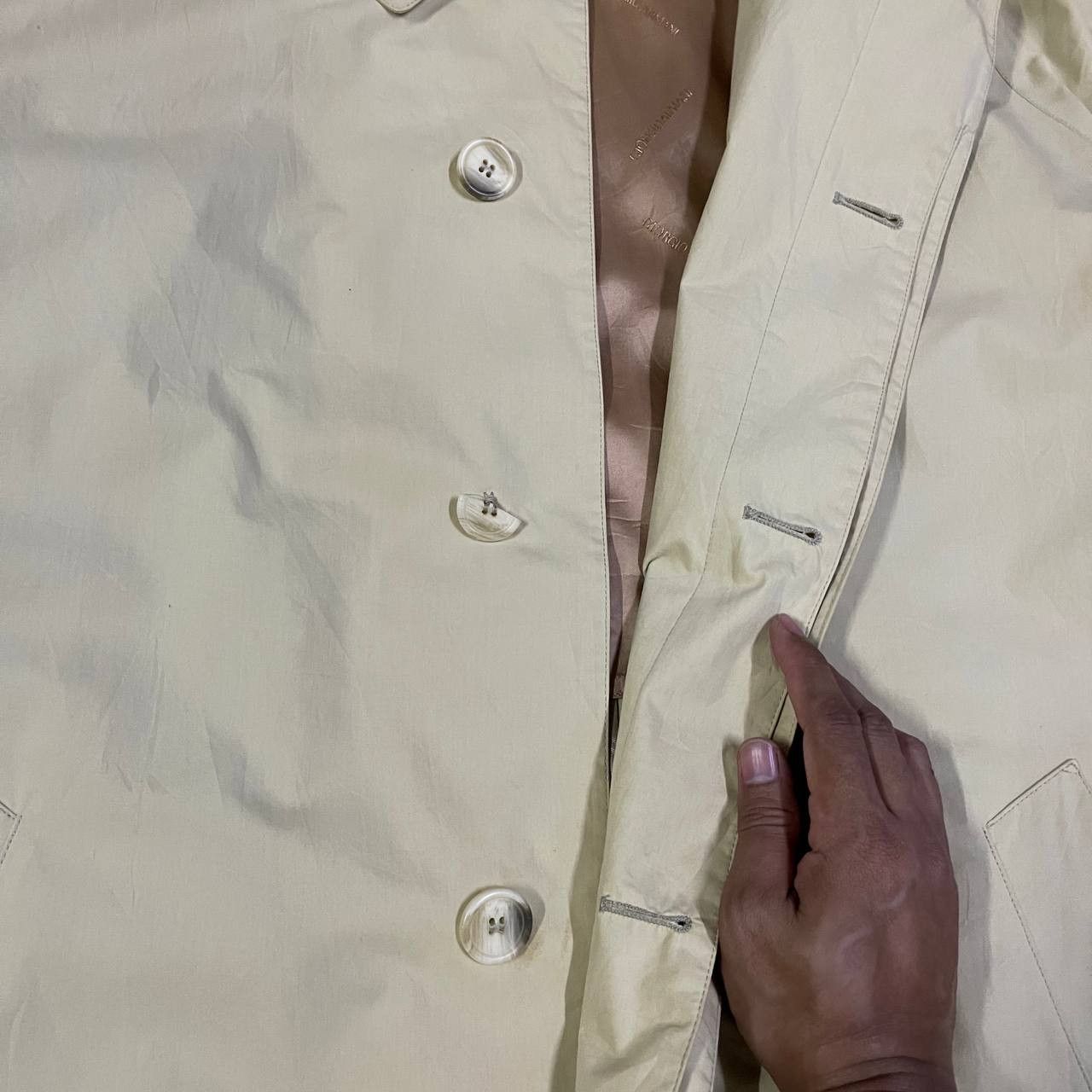 Giorgio Armani Vintage Giorgio Armani Trench Coat with Belt Size US M / EU 48-50 / 2 - 8 Thumbnail