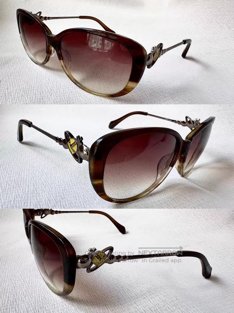 Vivienne Westwood Vivienne Westwood Tea-colored gradient Saturn sunglasses Size ONE SIZE - 1 Thumbnail