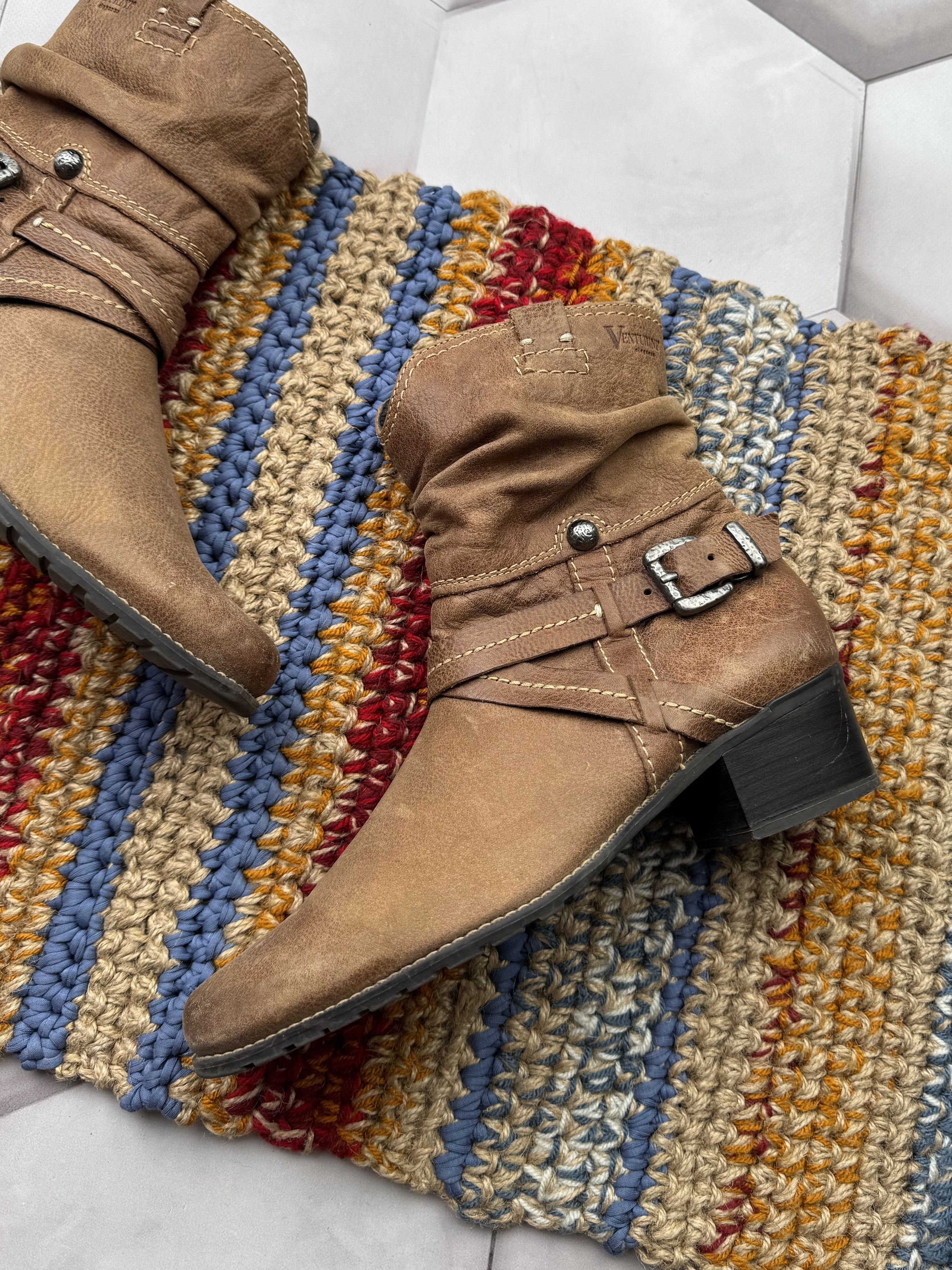 If Six Was Nine Vintage Leather Boots With Straps(E4) Size US 7.5 / EU 40-41 - 3 Thumbnail