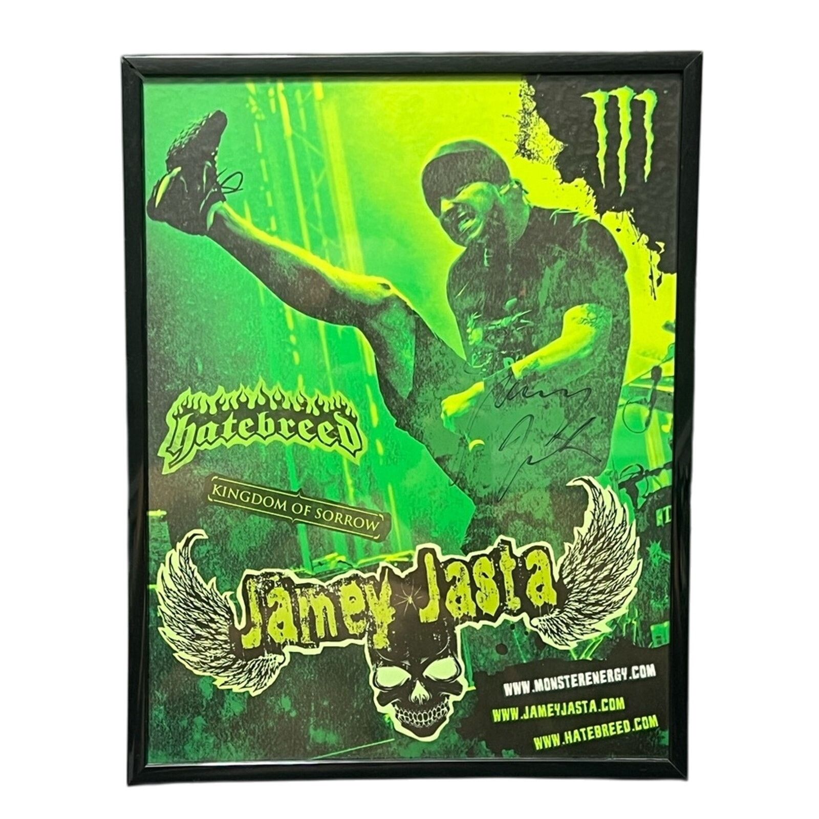Band Tees Jamey Jasta Hatebreed Official Monster Energy 8X10 Autograph Size ONE SIZE - 1 Thumbnail