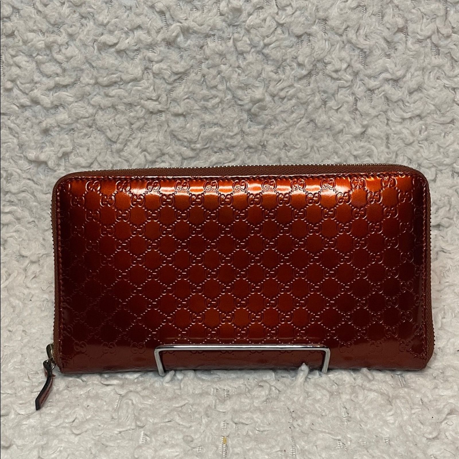 Gucci Gucci Microguccissima Zip Around Wallet Copper Size ONE SIZE - 1 Thumbnail