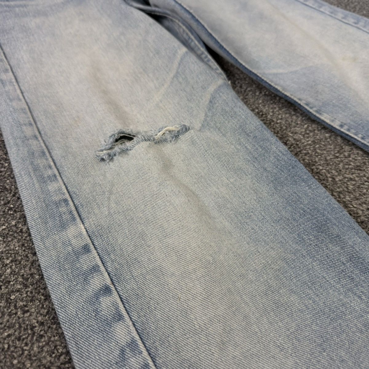 Vintage 🇺🇸 Early 80s Lee Distressed Faded Wash Aging Denim Made Usa Size US 30 / EU 46 - 6 Thumbnail