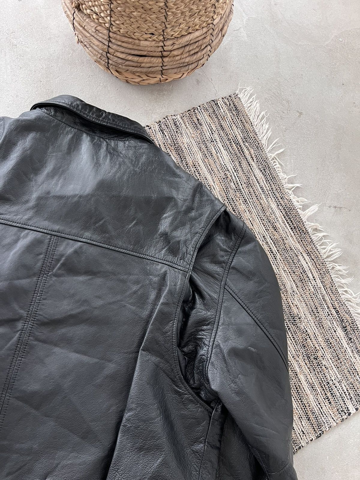 Genuine Leather Vintage Avantgarde Black Leather Coach Bomber Jacket Y2K Size US XXL / EU 58 / 5 - 17 Thumbnail