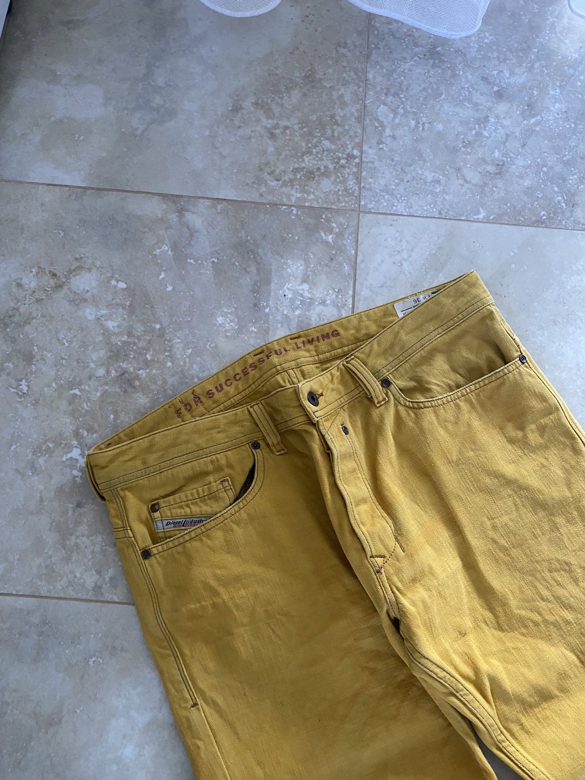 Diesel Vintage Diesel Yellow Jeans Flared Washed Limited Japanese Size US 36 / EU 52 - 8 Thumbnail