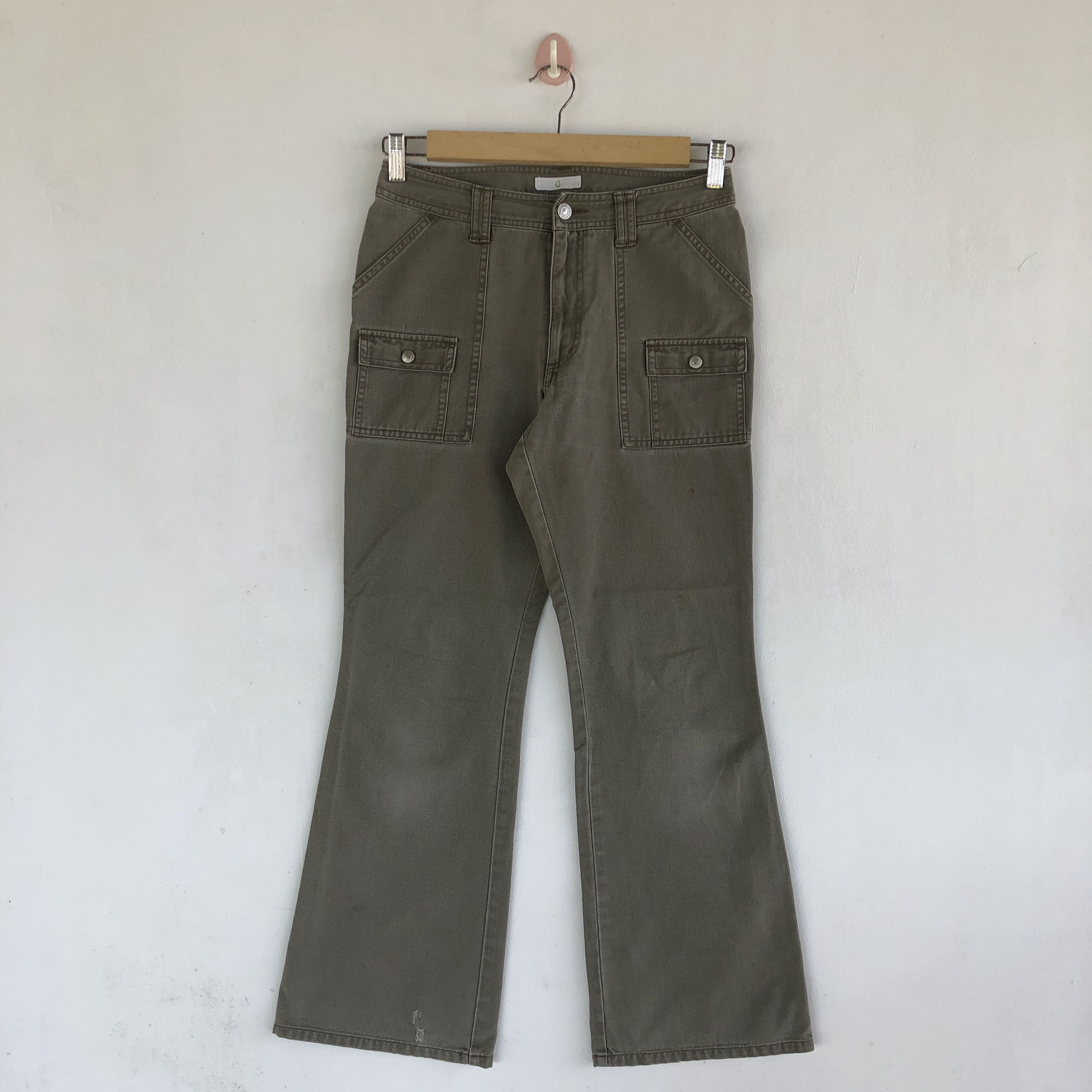 Japanese Brand Bings Cargo Pants Japanese Flare Bush Utility Trousers Size 26" / US 2 / IT 38 - 1 Thumbnail