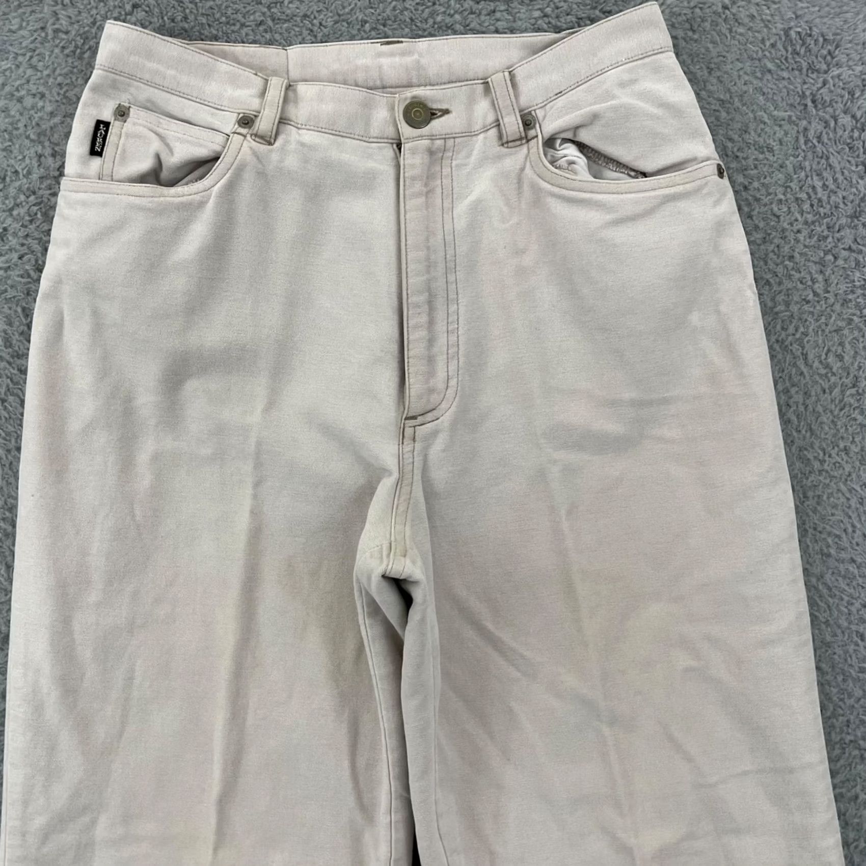 Ralph Lauren Ralph Lauren Jeans Womens 8P Straight Stretch Casual Zip Pocket Preppy 90s City Beige Cotton Denim 5-Pocket Regular May Include Logos */ Size 30" / US 8 / IT 44 - 3 Thumbnail