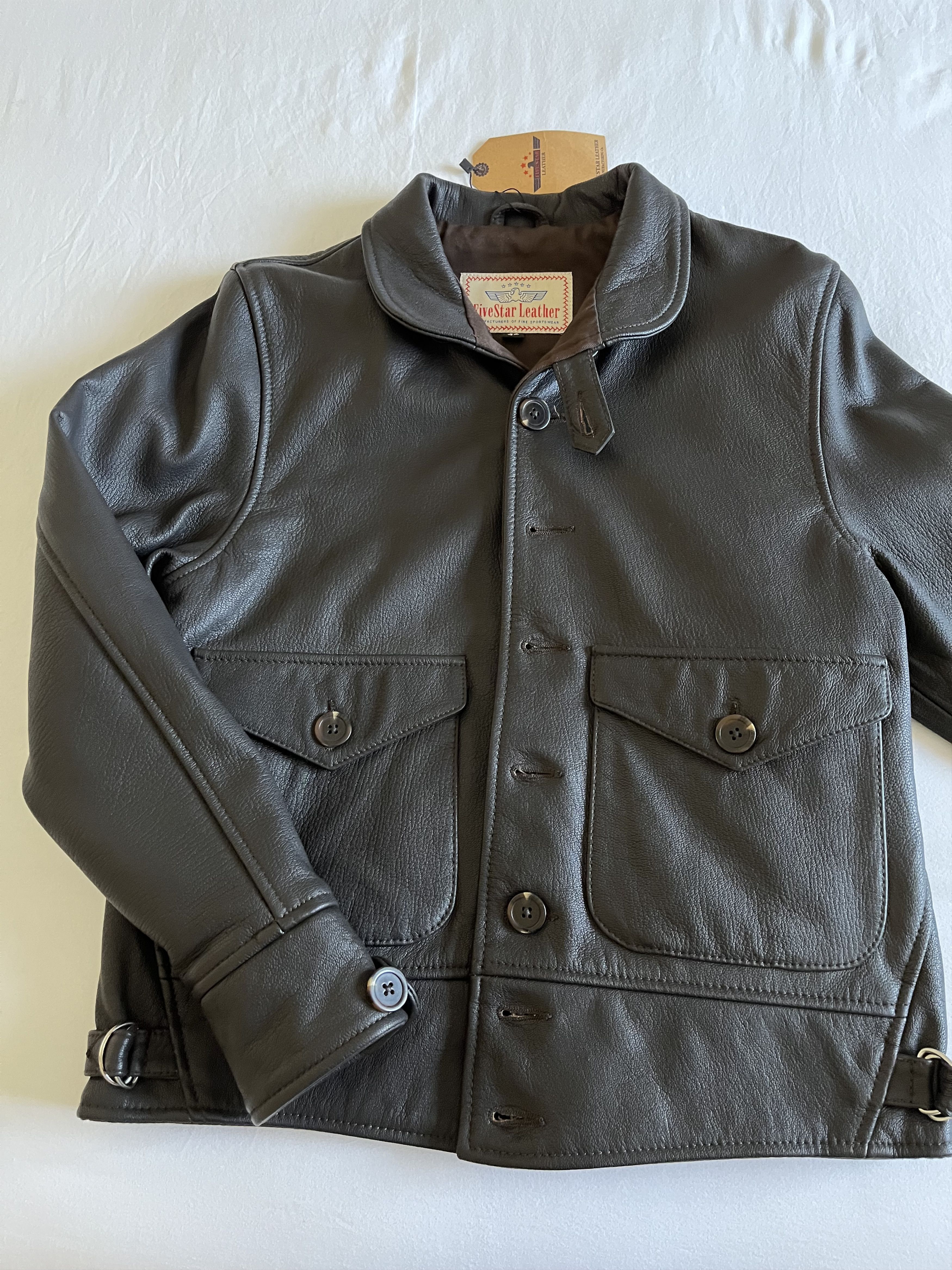 Other 1930 Repro Cossack Jacket Real Goatskin Leather Size US S / EU 44-46 / 1 - 1 Thumbnail