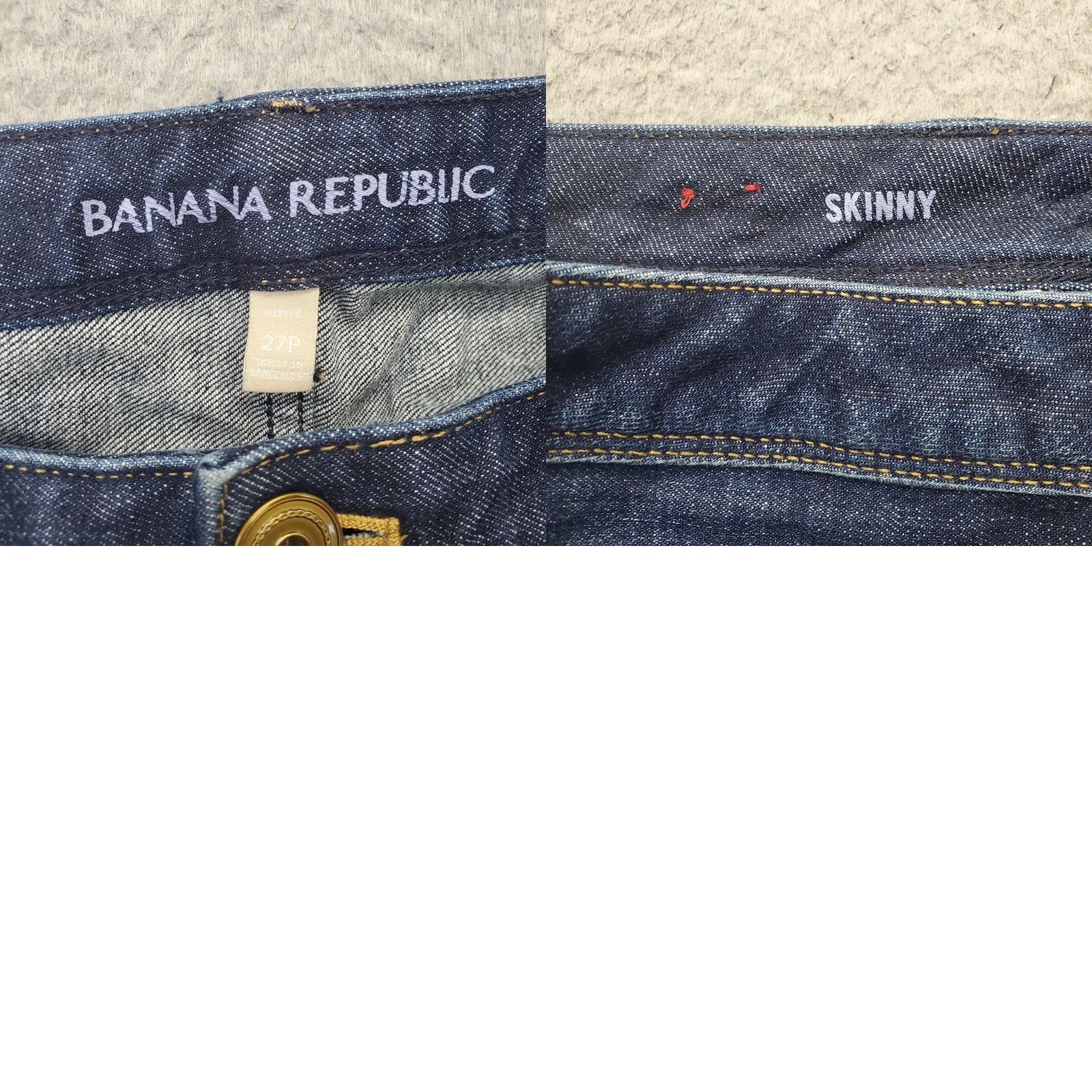 Banana Republic Banana Republic Jeans Womens 27P Blue Denim Skinny Leg 5-Pocket Regular Fit 32.5" Outseam Inseam 24.75" Vintage? No Size 27" / US 4 / IT 40 - 8 Thumbnail