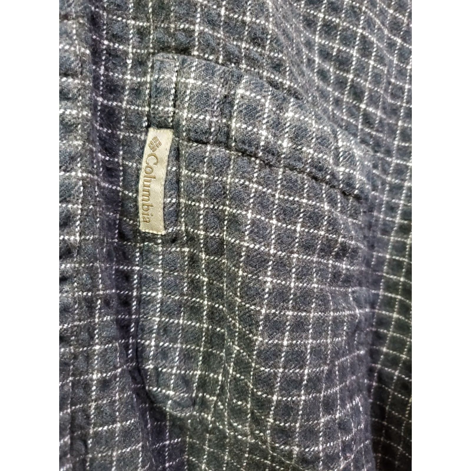 Vintage Columbia Flannel Shirt Mens XL Black Shepherds Check Long Sleeve Button Down Pocketed Regular Fit Cotton Rayon Regular Size US XL / EU 56 / 4 - 2 Thumbnail