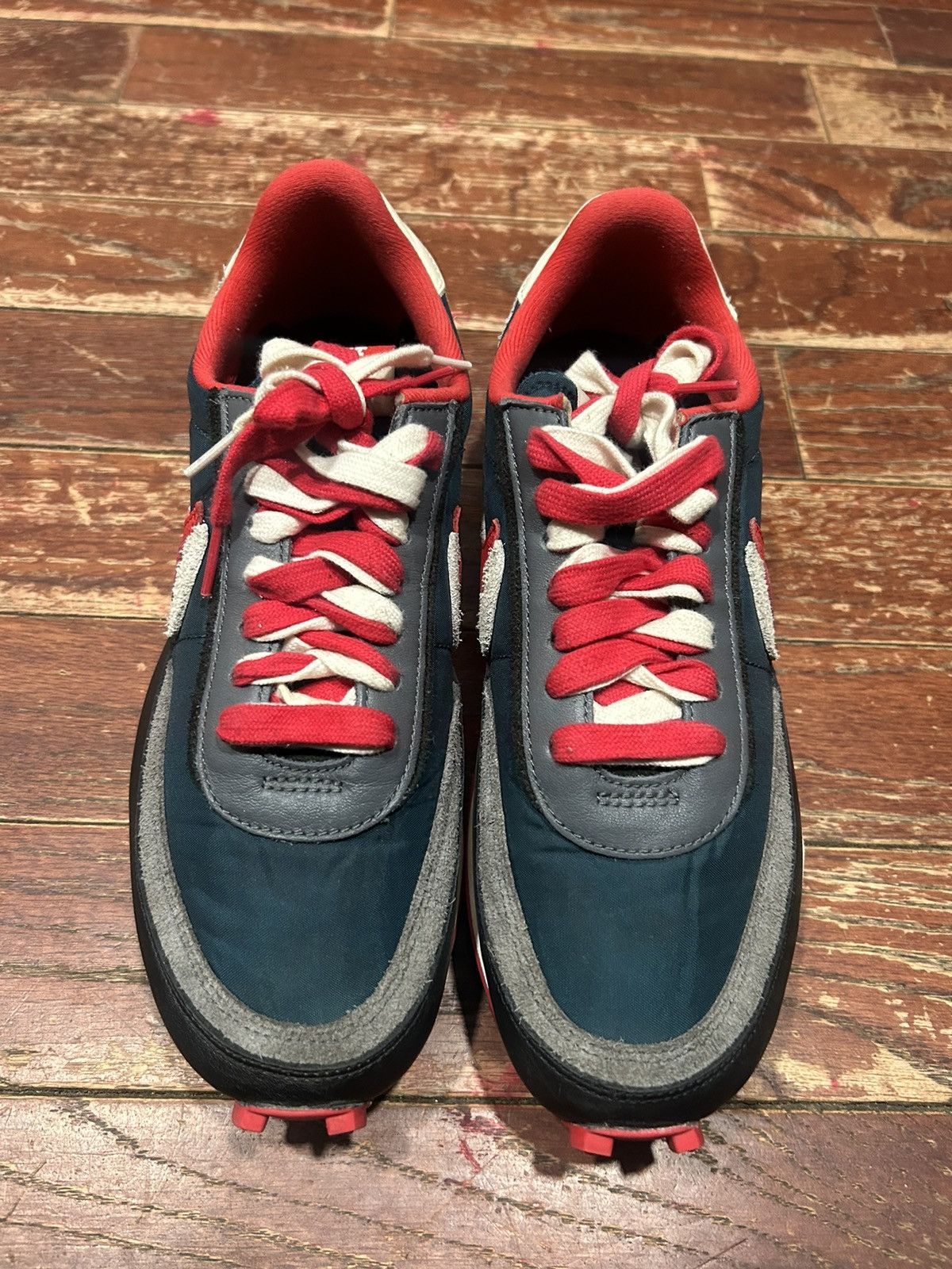 Nike × Sacai × Undercover Nike x sacai LDWaffle 'Midnight Spruce University Red' Size US 11 / EU 44 - 3 Thumbnail