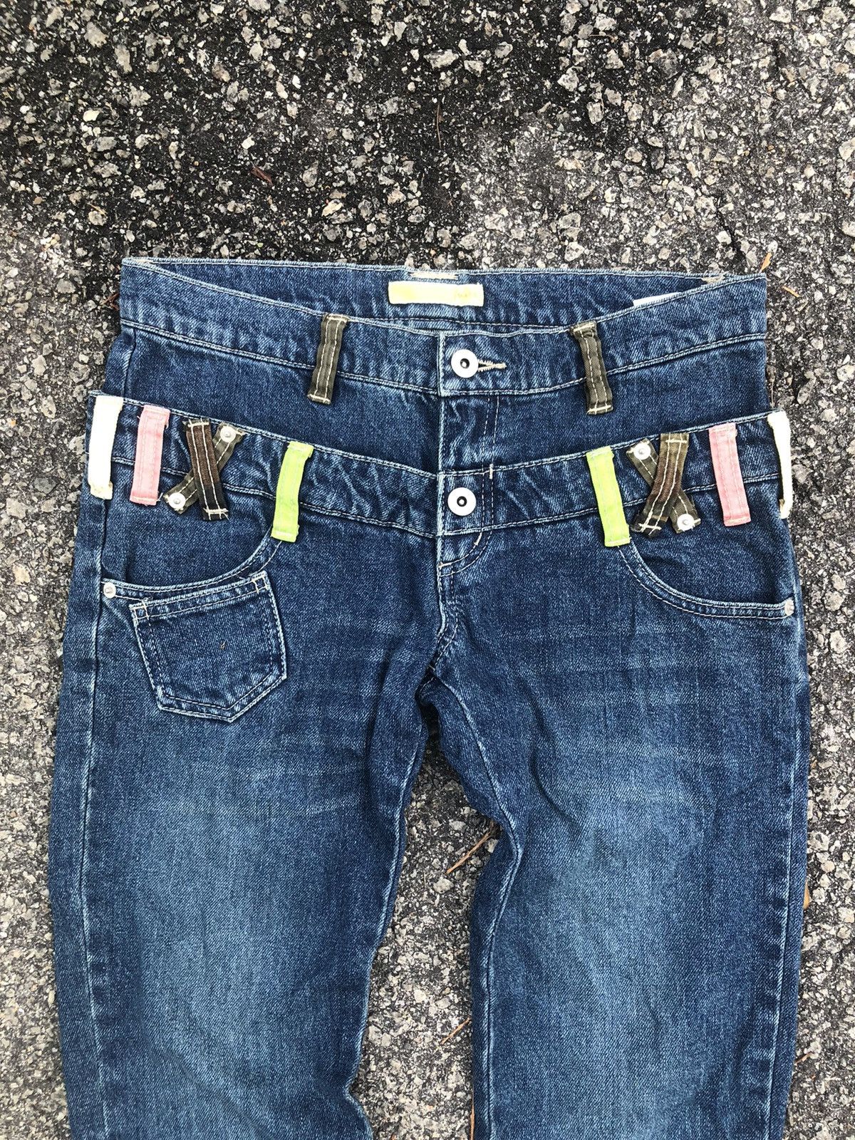 Vintage MAGE Double Waist Streetwear Jeans Size 29" - 5 Thumbnail