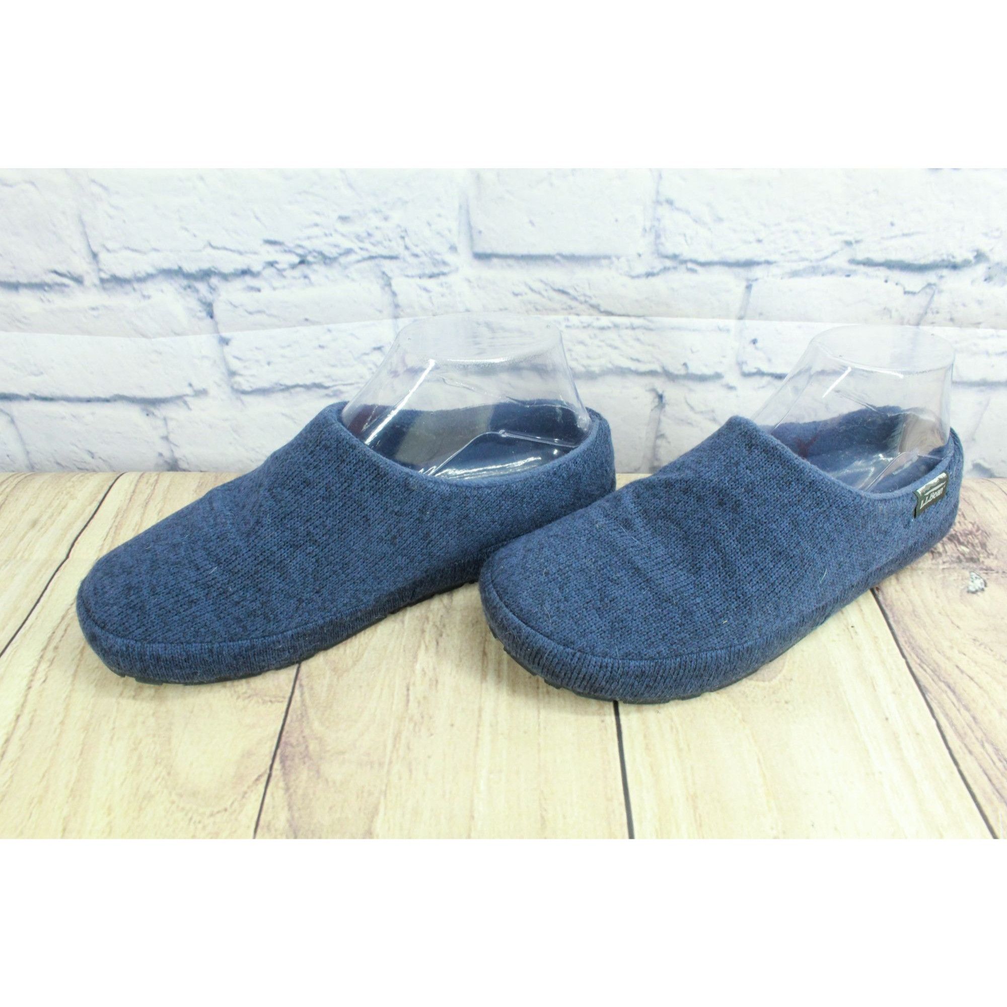 L.L. Bean LL Bean Women’s Knit Fleece Slippers Blue Size 6 M Size US 6 / IT 36 - 2 Thumbnail