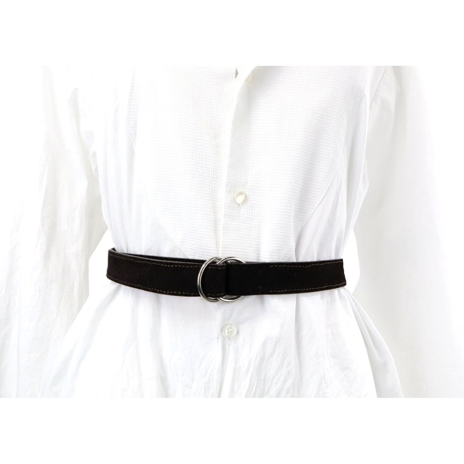 Suitsupply SUITSUPPLY Belt Women's 95/38 Brown Suede Ring Buckle Waist Size ONE SIZE - 2 Thumbnail
