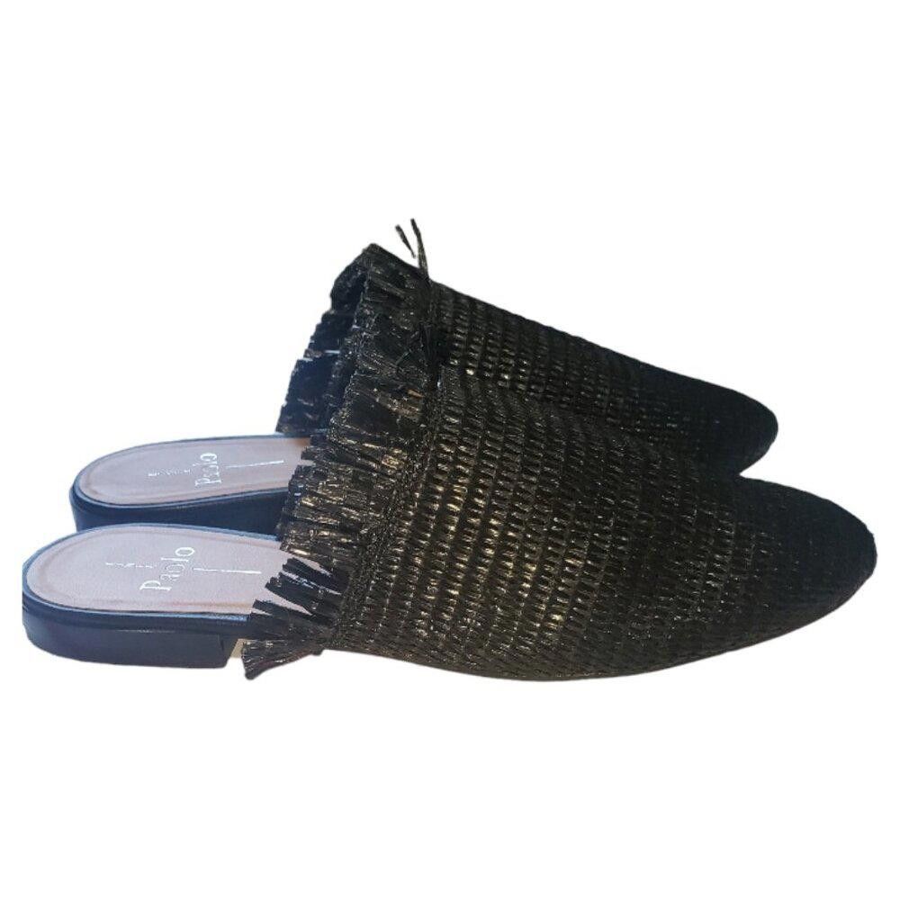Polo Ralph Lauren SH125 Paolo Ladies Flat Black Weaved Mules 9.5 Size US 9.5 / IT 39.5 - 1 Thumbnail