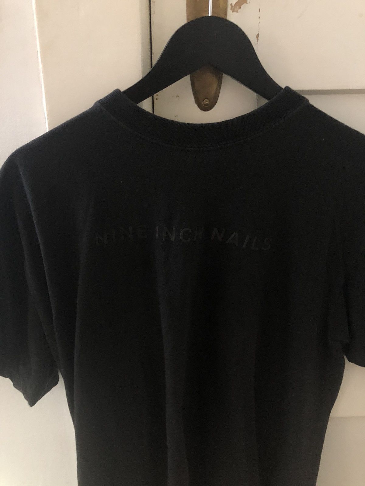 image of Band Tees x Vintage Nine Inch Nails Logo Tee in Black, Men's (Size Medium)