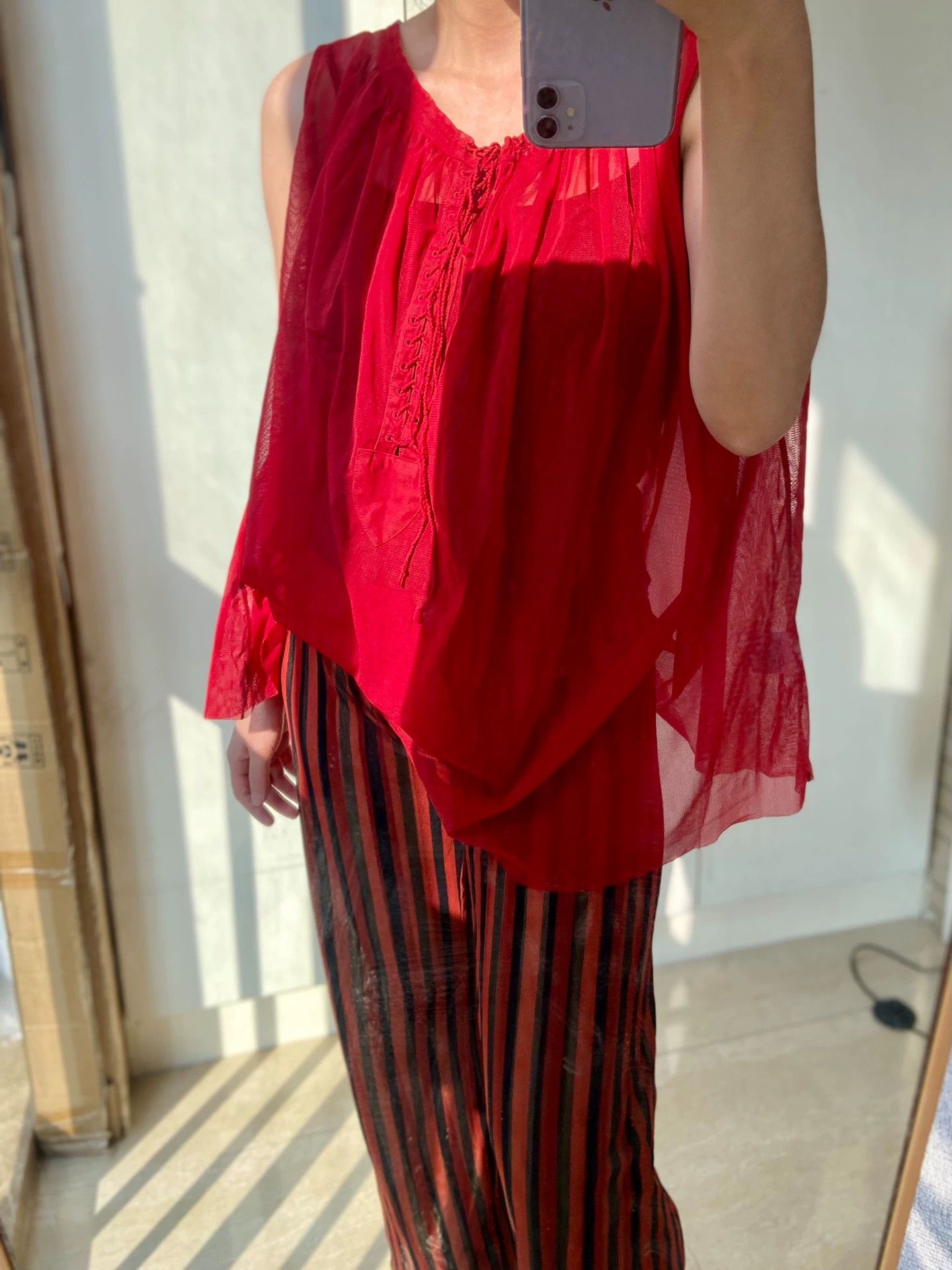 Jean Paul Gaultier Jean Paul Gaultier Tulle Top 98 New Japan Made Tie Detail Size S / US 4 / IT 40 - 8 Thumbnail