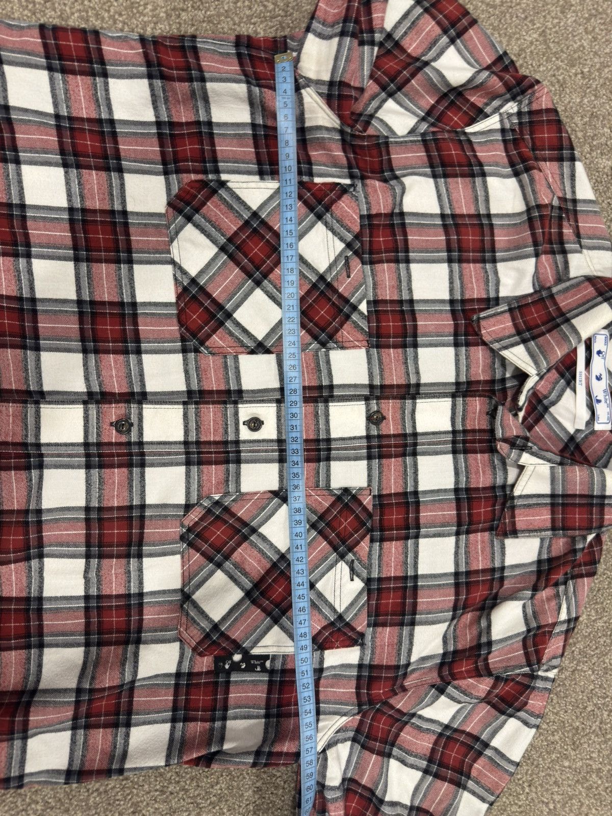 Off-White OFF-WHITE ALLOVER CHECK FLANNEL ARROW SHIRT Size US XL / EU 56 / 4 - 15 Thumbnail