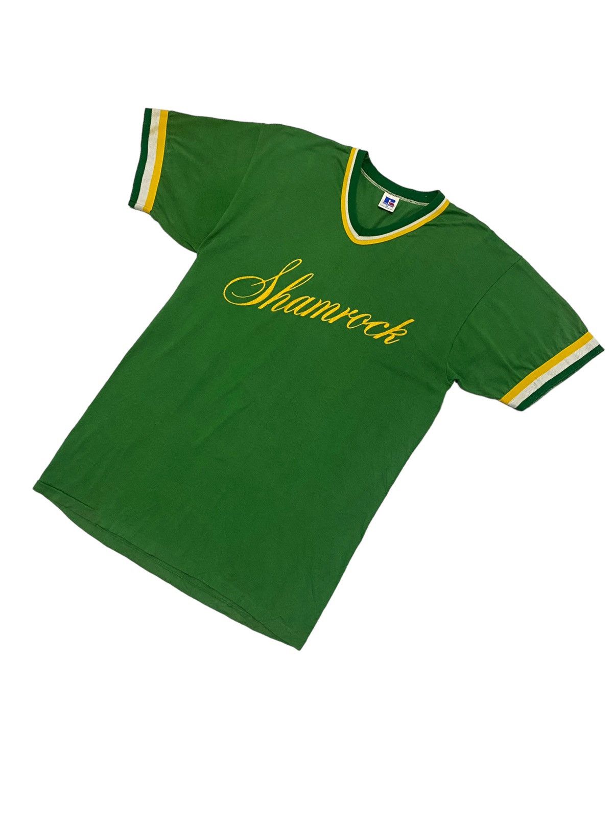 Japanese Brand × Russell Athletic × Vintage Vintage Ringer Tee Russel Athletic Shamrock No 14 Size US M / EU 48-50 / 2 - 3 Thumbnail