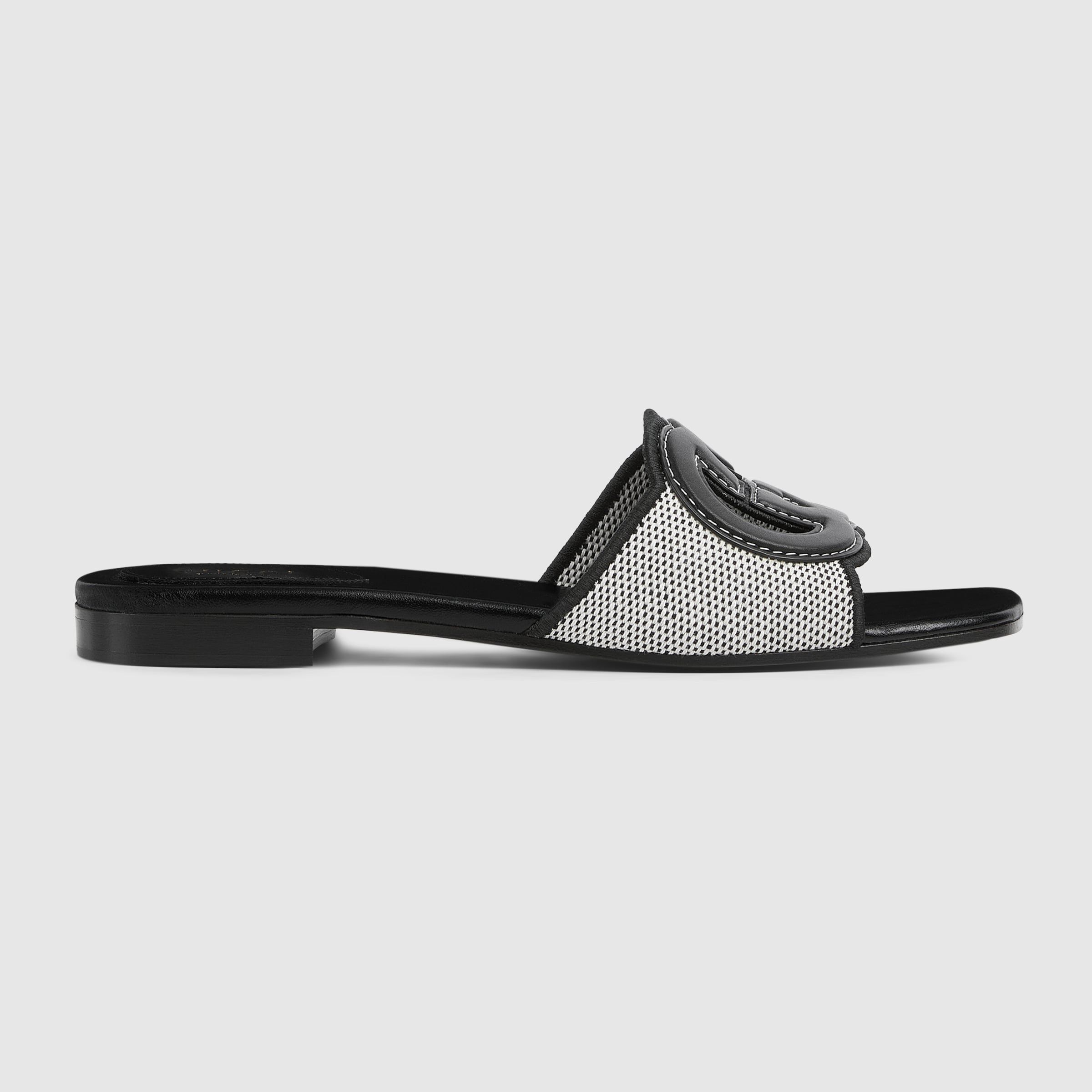 Gucci Gucci GG Interlocking Logo Canvas Flat Slide Sandal 42 Size US 12 / IT 42 - 3 Thumbnail